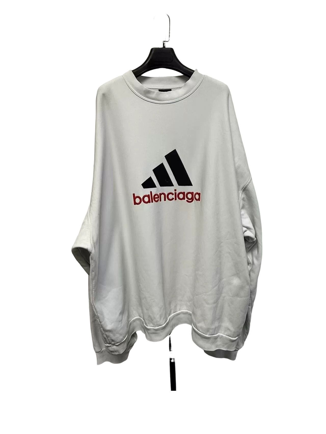 Balenciaga Balenciaga x Adidas Logo Print Sweatshirt Size 4 Size US XL / EU 56 / 4 - 1 Thumbnail