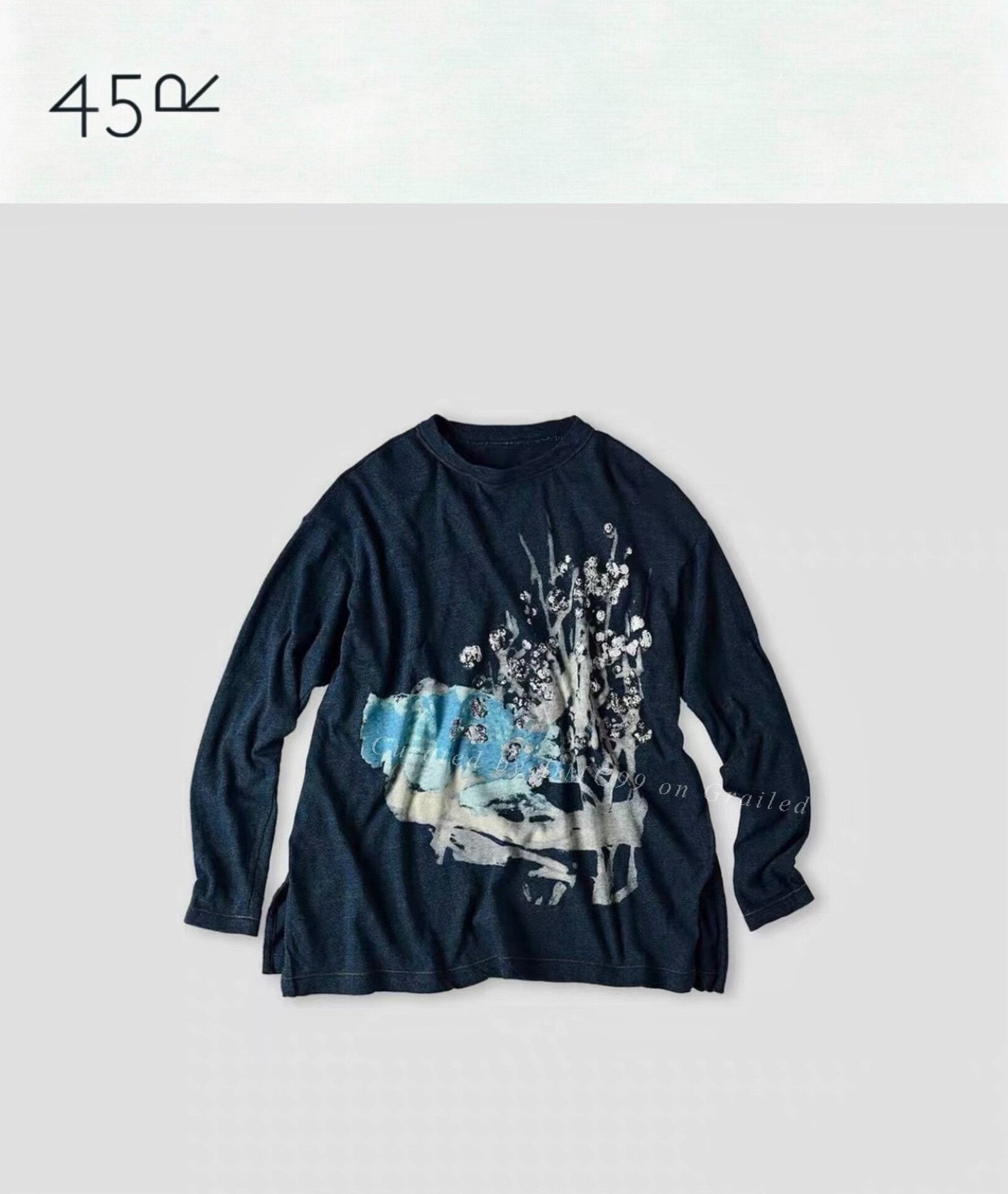 45rpm 45R Japanese Cotton Plum Long Sleeve Tee Size US M / EU 48-50 / 2 - 1 Thumbnail