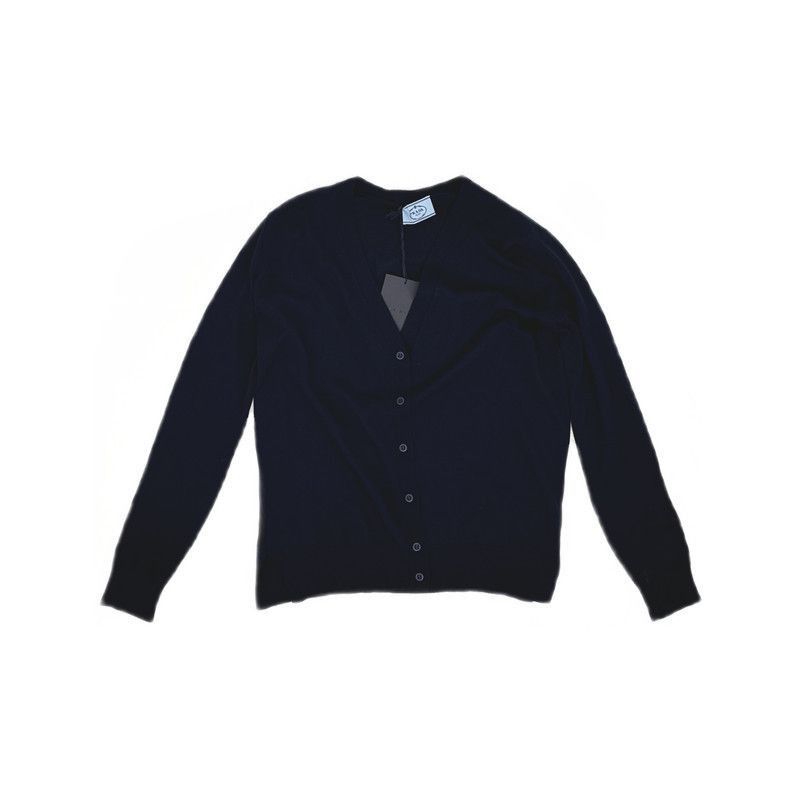 Prada Prada Navy Blue Knit Cardigan-2506 Size US S / EU 44-46 / 1 - 7 Thumbnail