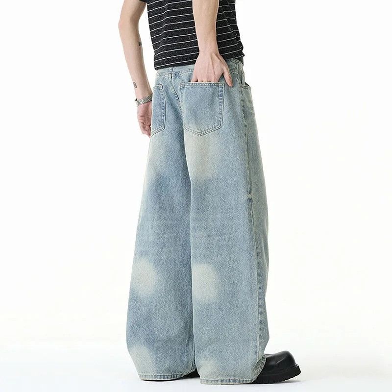 Japanese Brand Casual Vintage Light Blue Men's Jeans Size US 33 - 4 Thumbnail