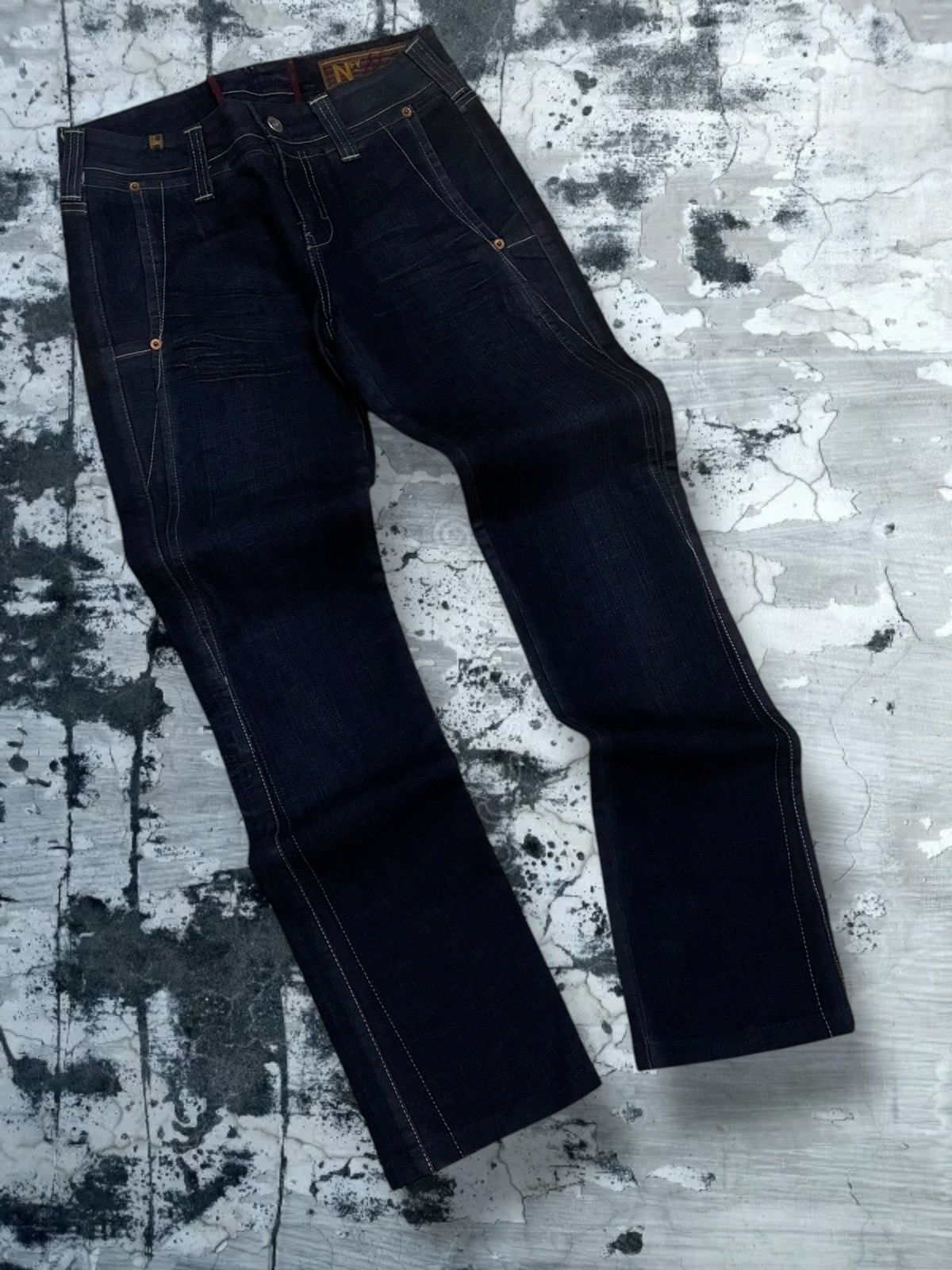 Japanese Brand Vintage 1990 Japan Designer NFY Notify Flared Cut Denim Size US 28 / EU 44 - 2 Thumbnail