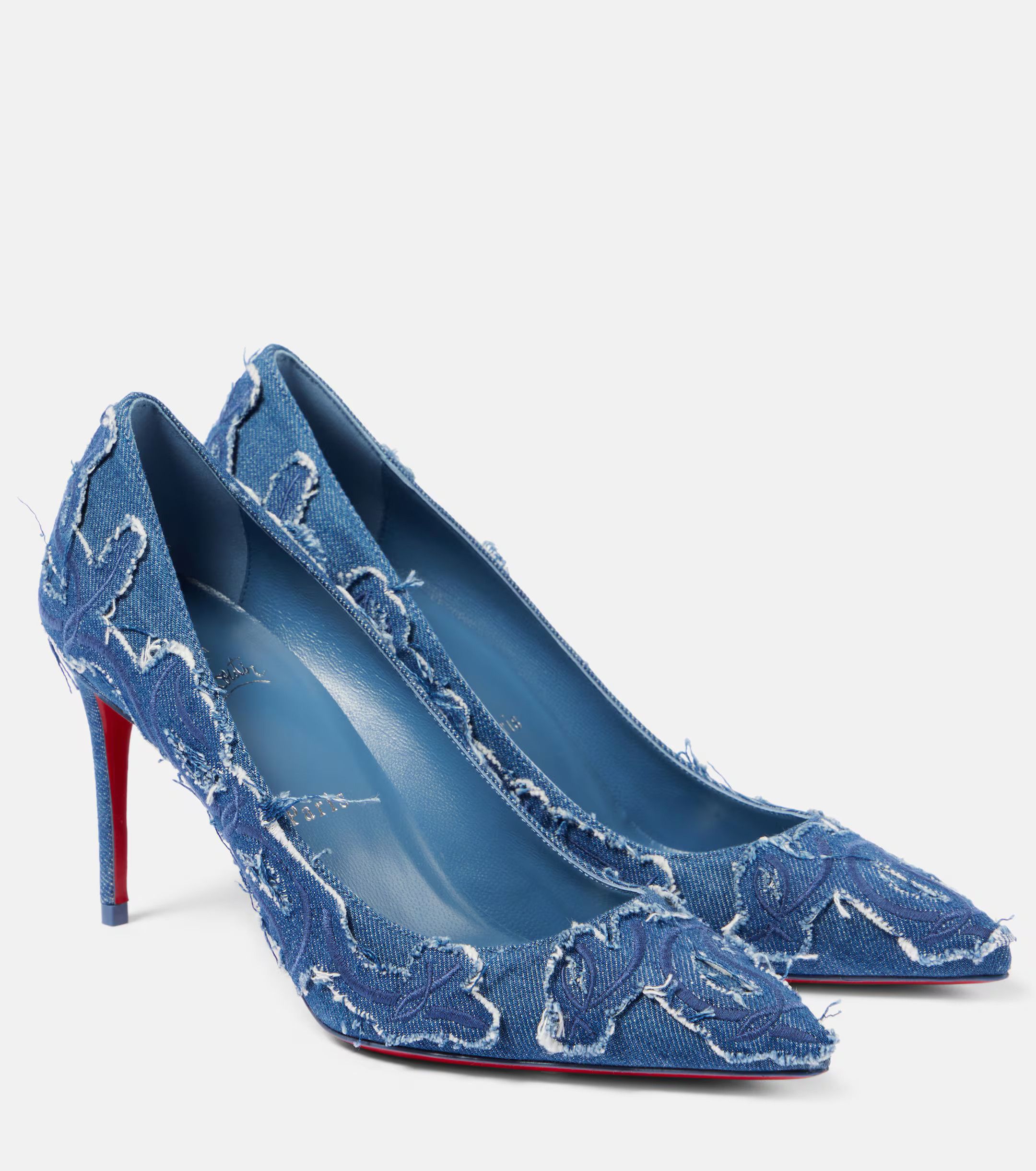 Christian Louboutin o1s1wg110925 Heels in Denim Size US 11 / IT 41 - 1 Thumbnail