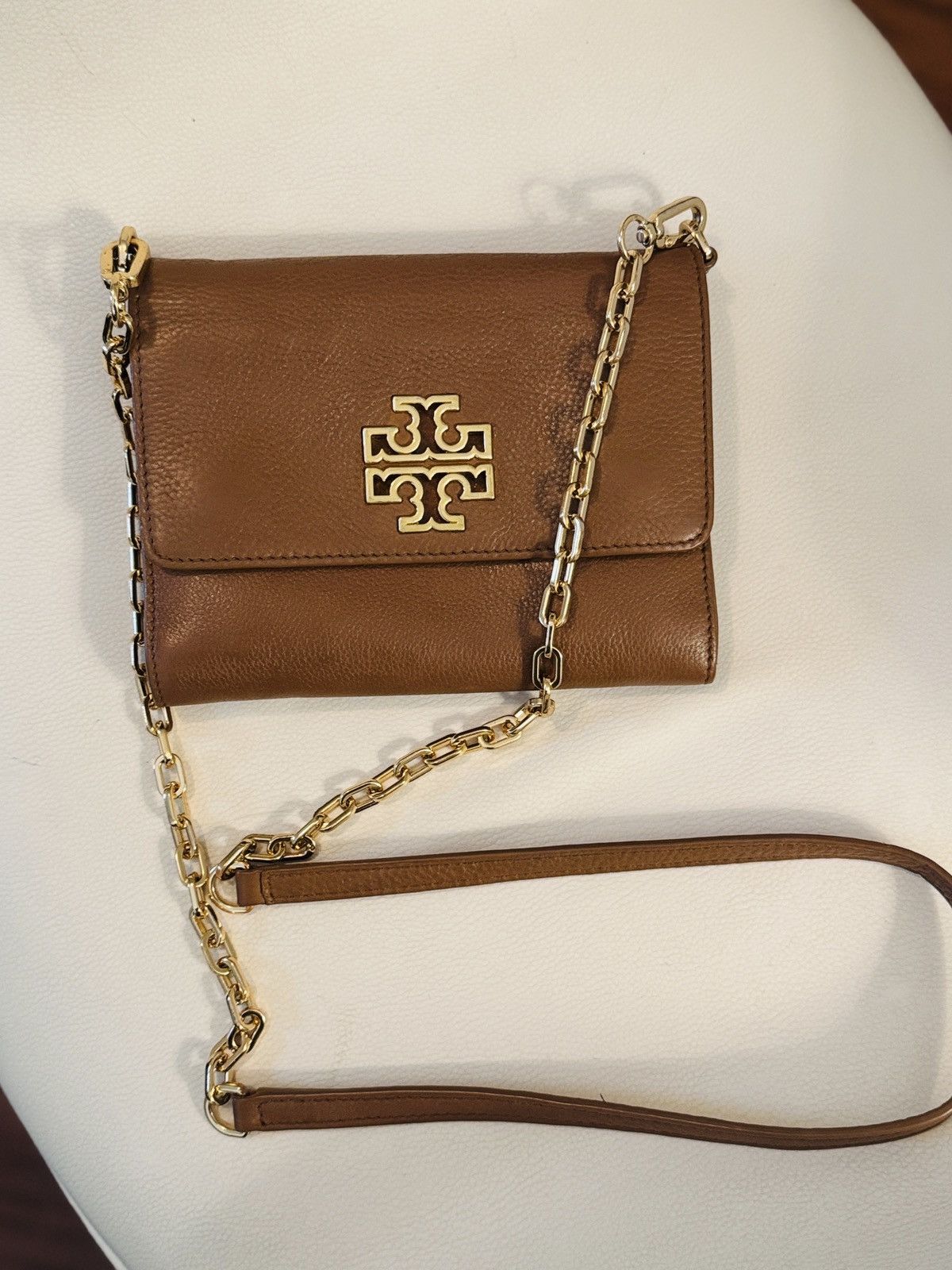 Tory Burch Tory Burch Britten Chain leather Crossbody Bag. Size ONE SIZE - 1 Thumbnail