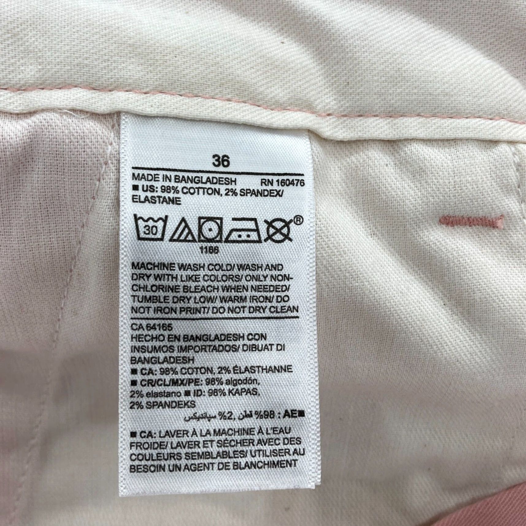 Old Navy Old Navy Slim Chino Shorts Mens 36 Pink Built In Flex Casual Preppy NWT Size US 36 / EU 52 - 5 Thumbnail