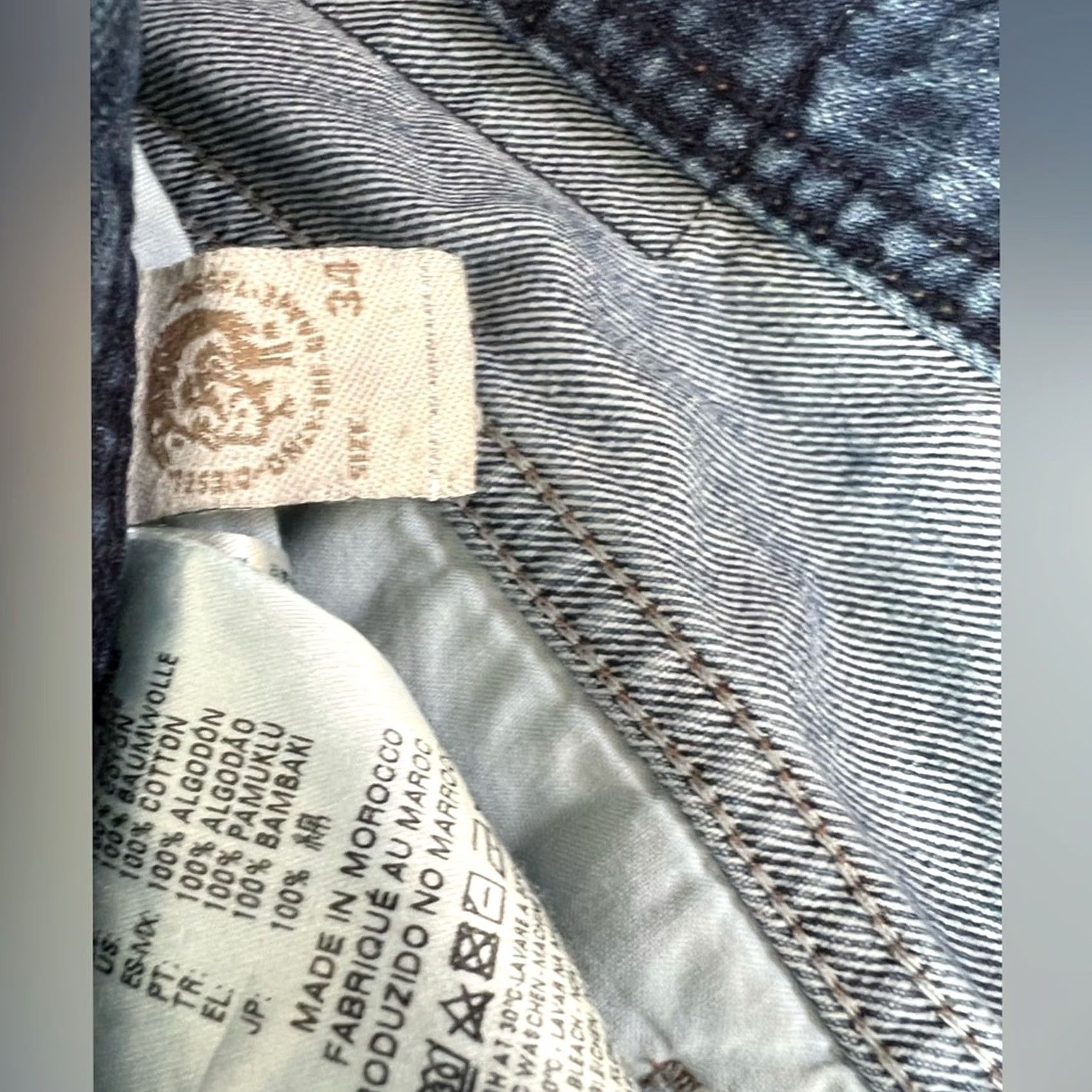 Diesel Diesel Viker Mens Jeans 34x32 Wash Orbe4 Regular Straight Jeans Men 34 Blue Straight Mens Size US 34 / EU 50 - 7 Thumbnail