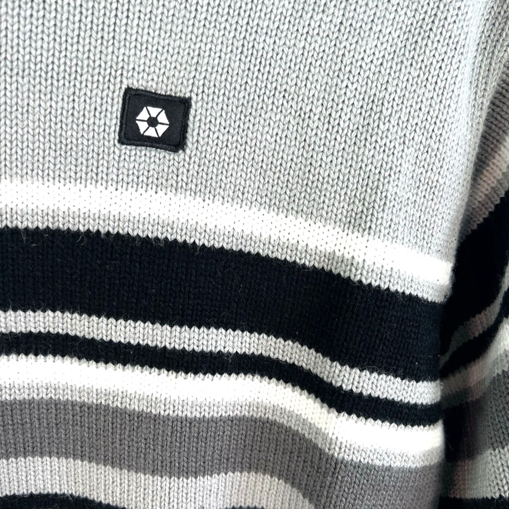 Southpole Vintage Southpole Y2K Stripe Sweater Men's M Gray Knit 90s Casual Size US M / EU 48-50 / 2 - 2 Thumbnail
