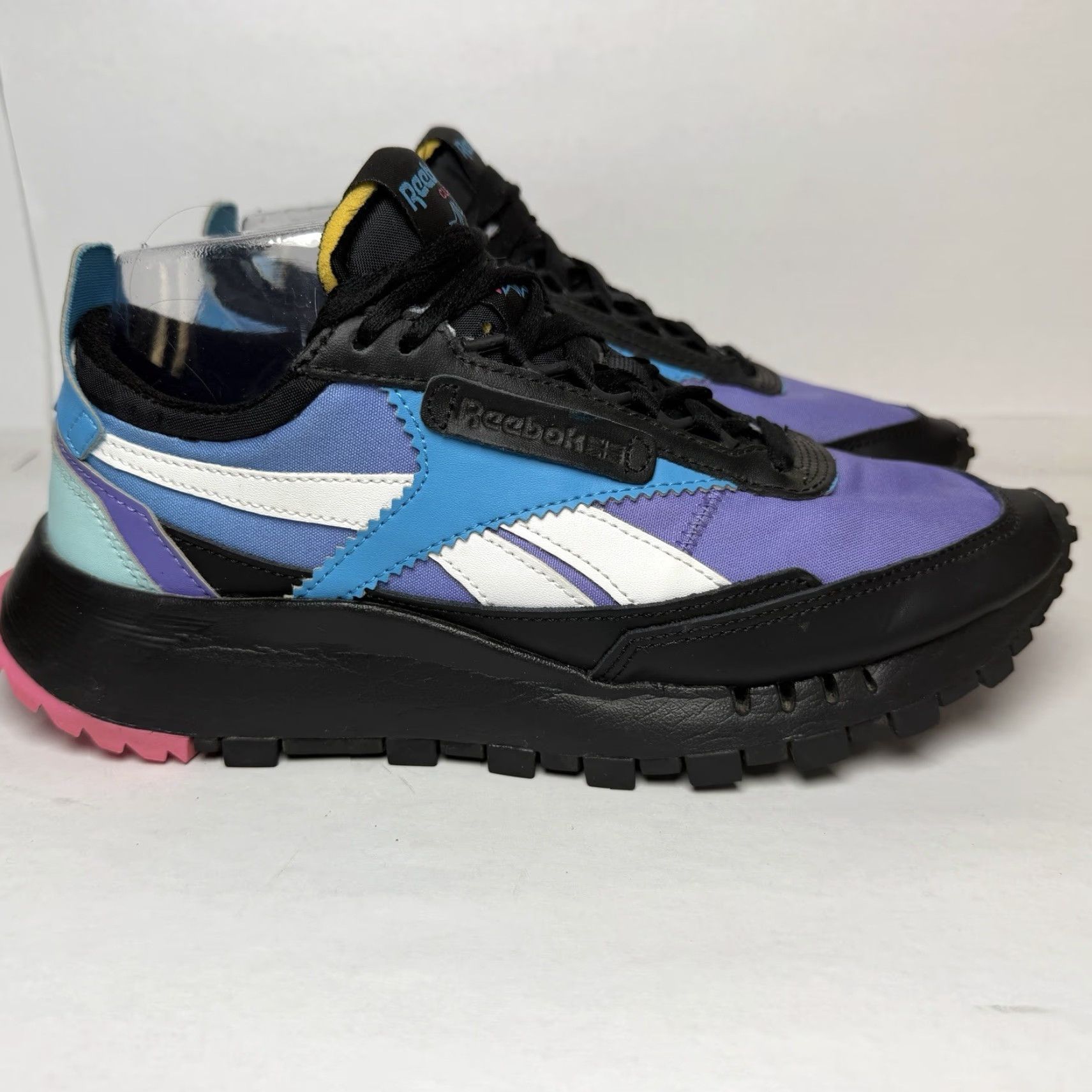 Reebok Reebok Classic Legacy Low Radiant Sneakers Mens Size 6 Aqua Purple Black GV9829 Low Top Lace Up Sneakers Size US 5 / EU 37 - 7 Thumbnail