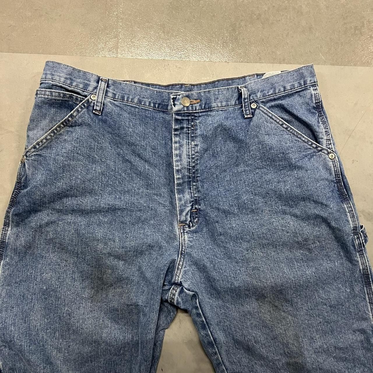 Vintage Crazy Vintage Y2K/2000s Baggy Carhartt Style Medium wash workwear Style Carpenter Jeans! Size US 38 / EU 54 - 3 Thumbnail