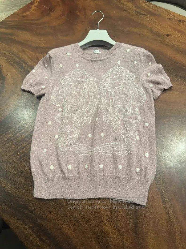 Other Hermes Cashmere short-sleeve knit top Size S / US 4 / IT 40 - 3 Thumbnail