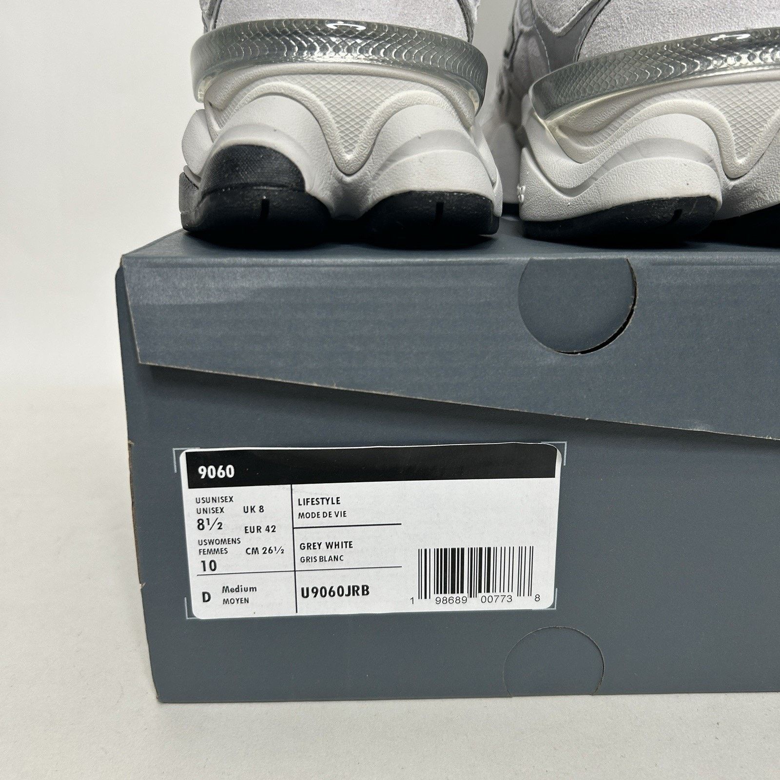 New Balance New Balance 9060 'White Black Metallic Silver' U9060JRB Size US 8.5 / EU 41-42 - 5 Thumbnail
