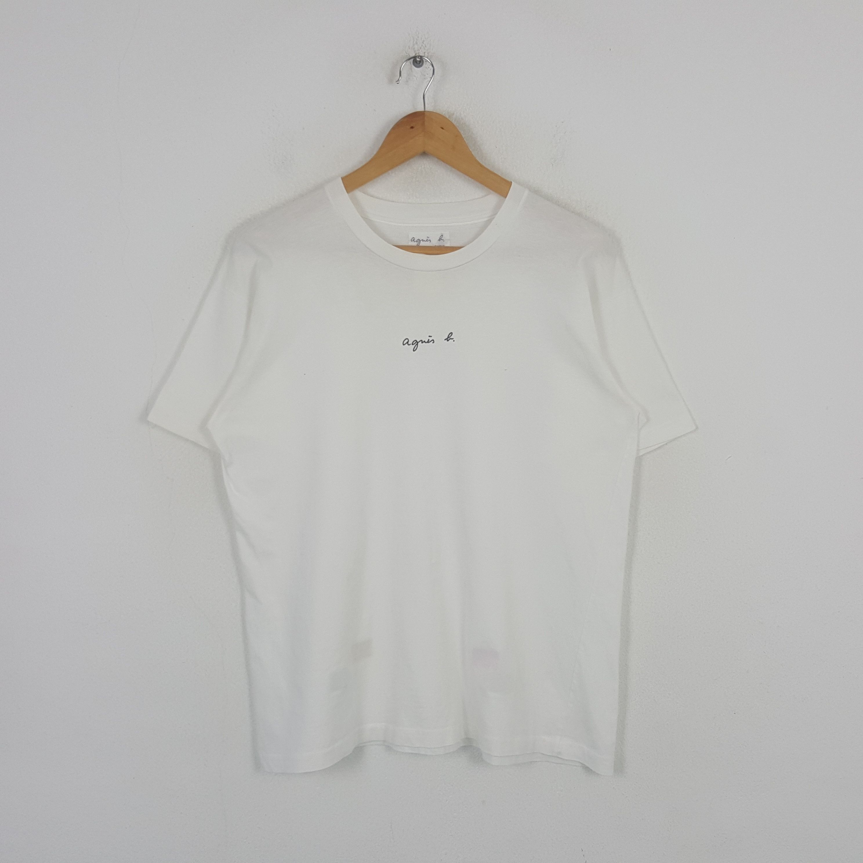 agnes b. Vintage Agnes b. Paris Designer Brand Logo Tshirt RR19 Size US M / EU 48-50 / 2 - 1 Thumbnail