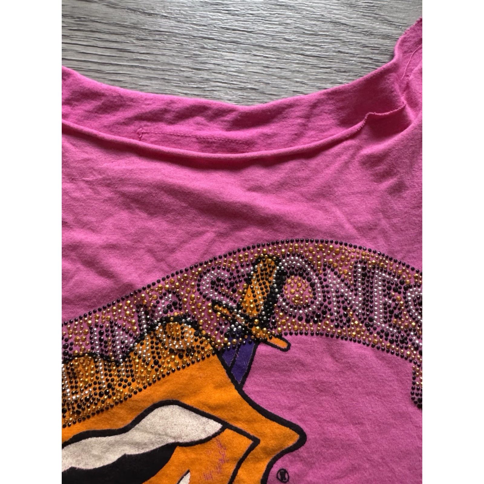 Pinko VINTAGE The Rolling Stones Tattoo You Women Tank Top Pink Rhinestones Amplified Tank S Small Pink Womens Size S / US 4 / IT 40 - 7 Thumbnail