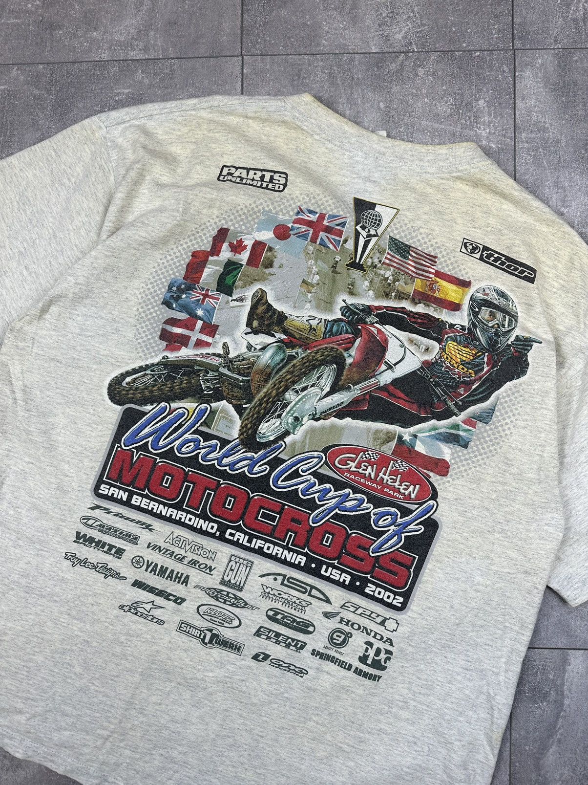 Other Motocross 2002 World Cup Overprint Logo Distressed Tee Size US XL / EU 56 / 4 - 6 Thumbnail