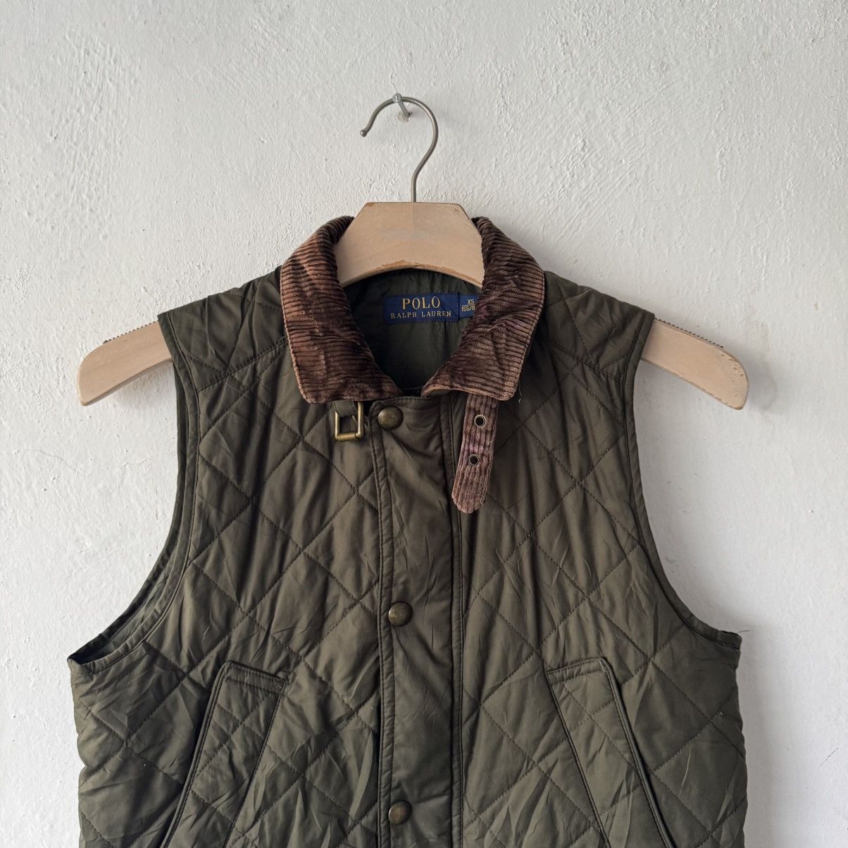 Polo Ralph Lauren Quilted Puffer Corduroy Vest Size US XS / EU 42 / 0 - 2 Thumbnail