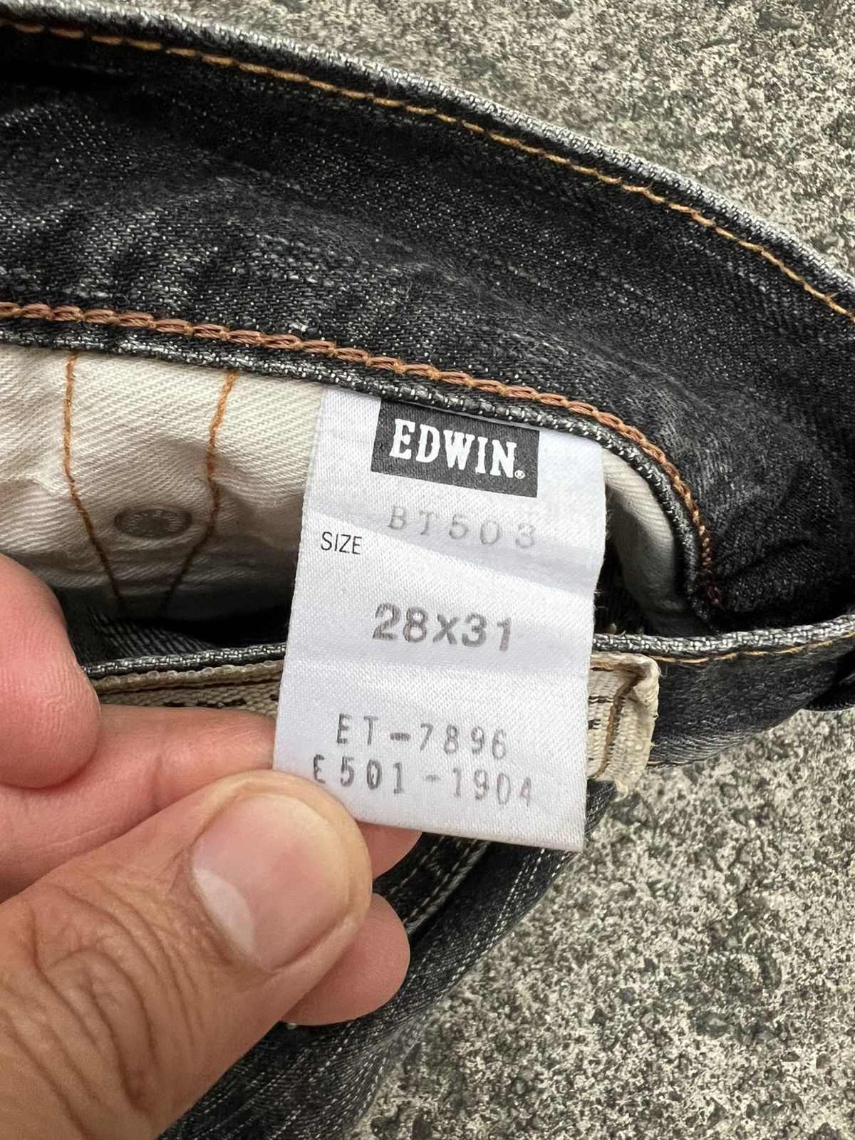 Edwin VINTAGE EDWIN 503 BLUE TRIP DISTRESS PUNK JEAN JAPAN Size US 29 - 23 Thumbnail