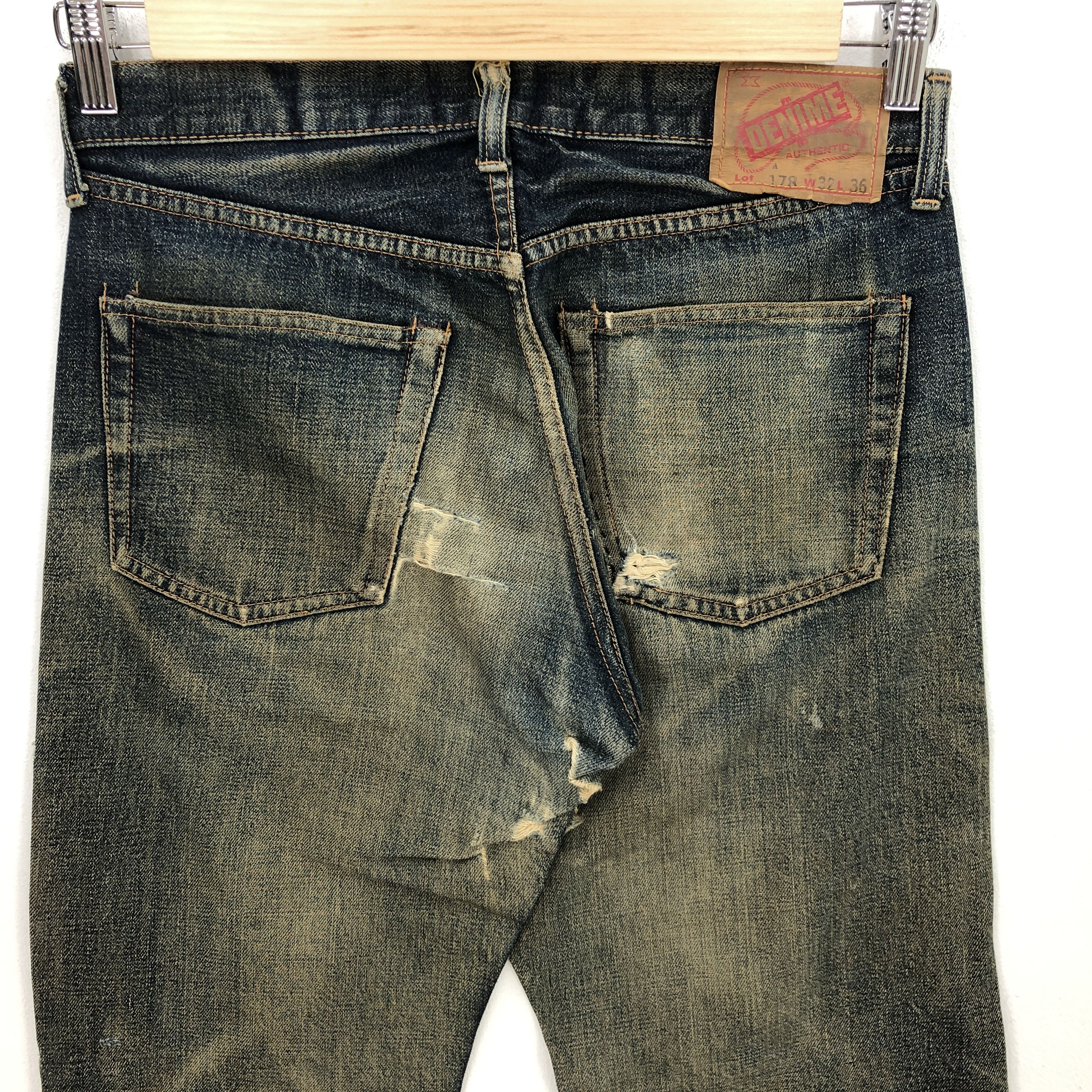 Denime Vintage 90s Denime Selvedge Jeans Japanese Redline Denim Size US 30 / EU 46 - 4 Thumbnail