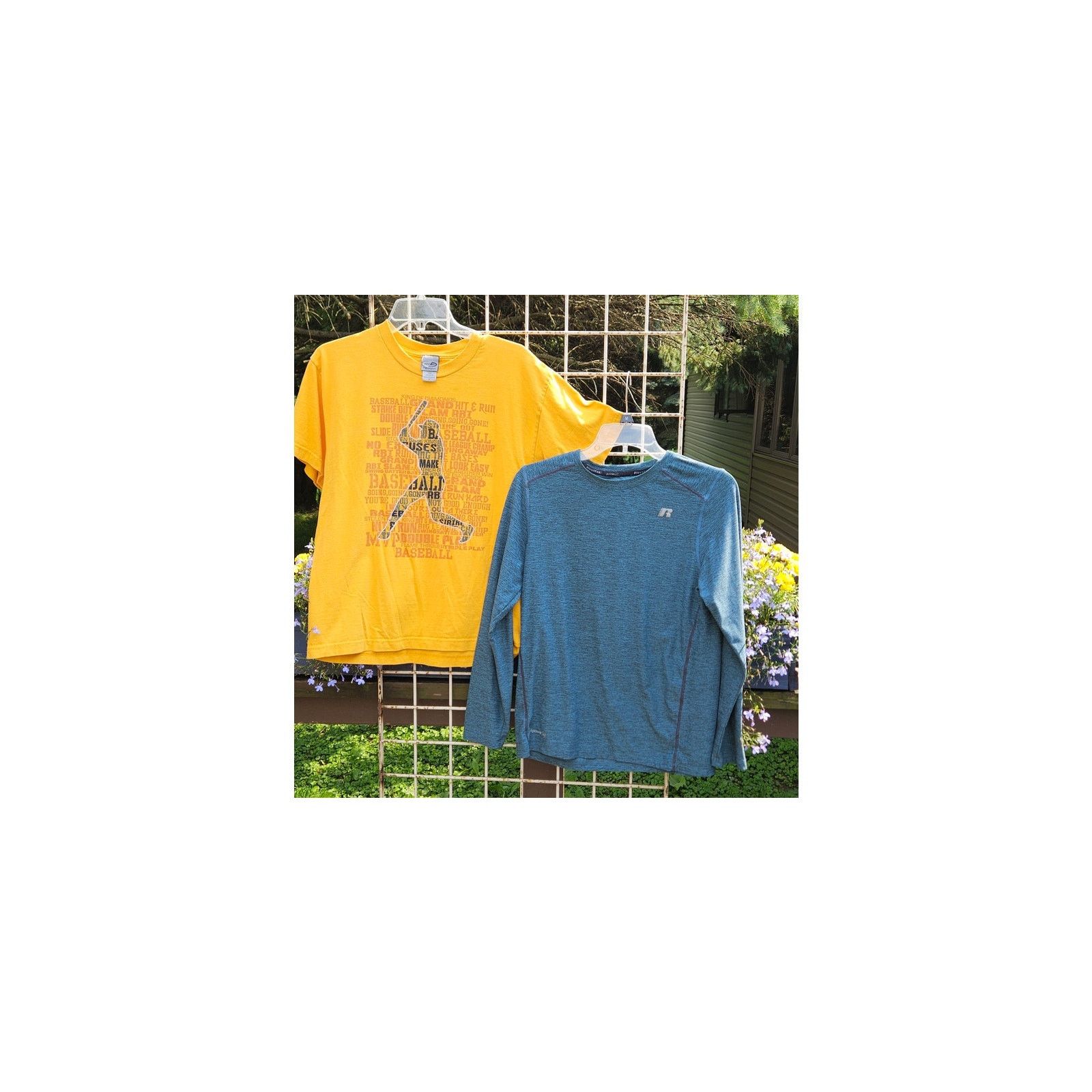 & Other Stories Two T-Shirts - Boys XL - Baseball & Russell DryPower 360 Size US XL / EU 56 / 4 - 1 Thumbnail