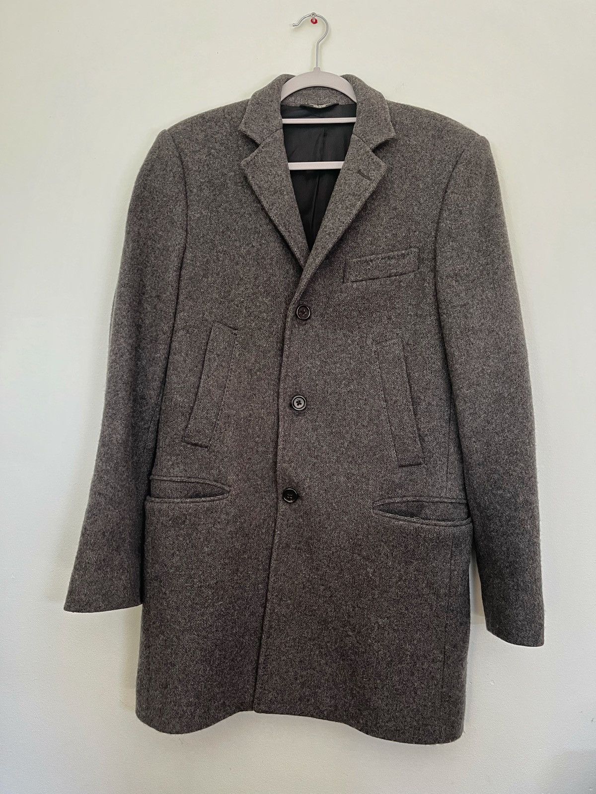 Dolce & Gabbana Dolce & Gabbana Grey Wool Overcoat Made in Italy IT44 Size US S / EU 44-46 / 1 - 1 Thumbnail