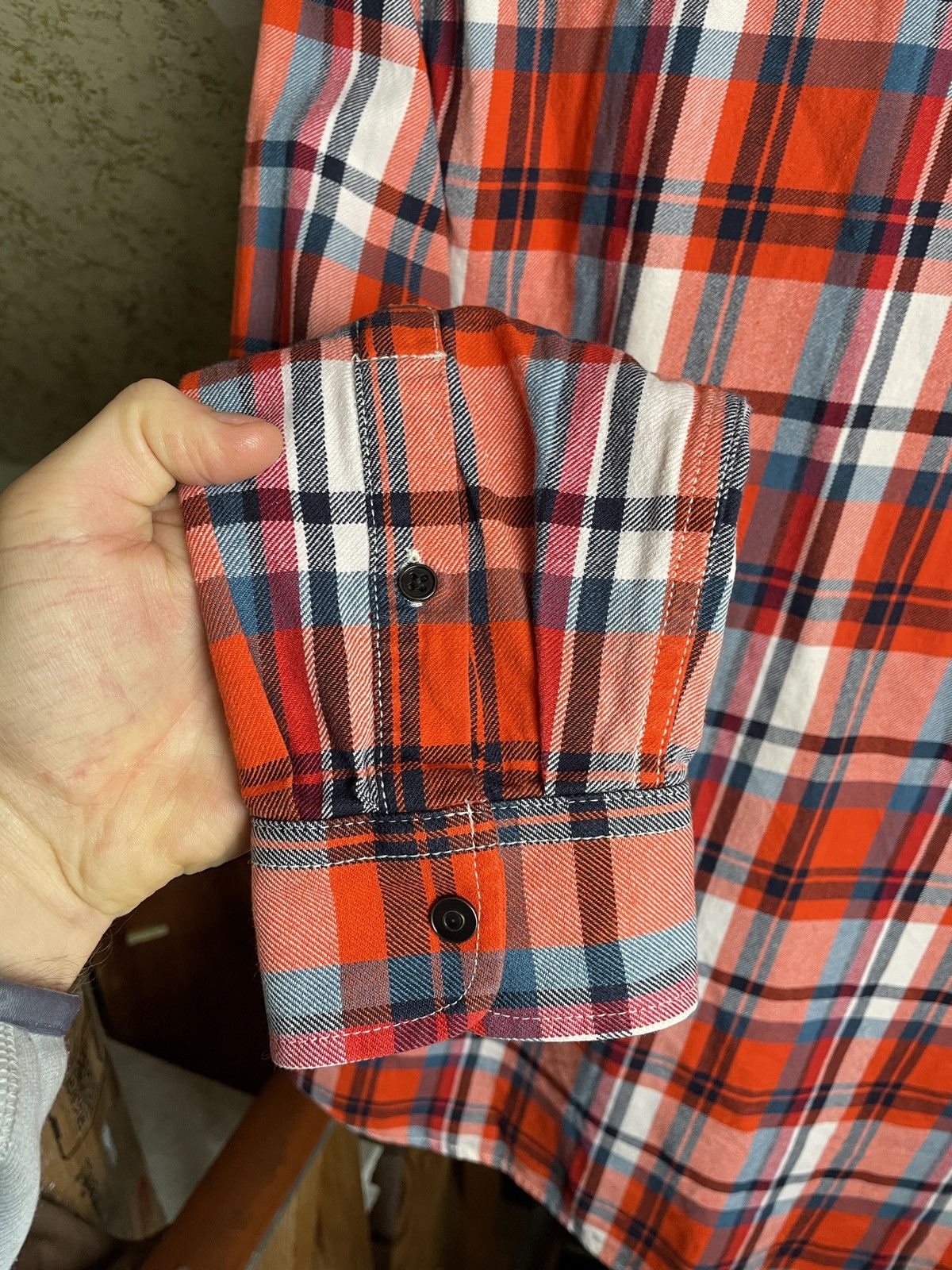 Diesel Diesel Men Long Sleeves Plaid Flannel Shirt Size XL Size US XL / EU 56 / 4 - 11 Thumbnail