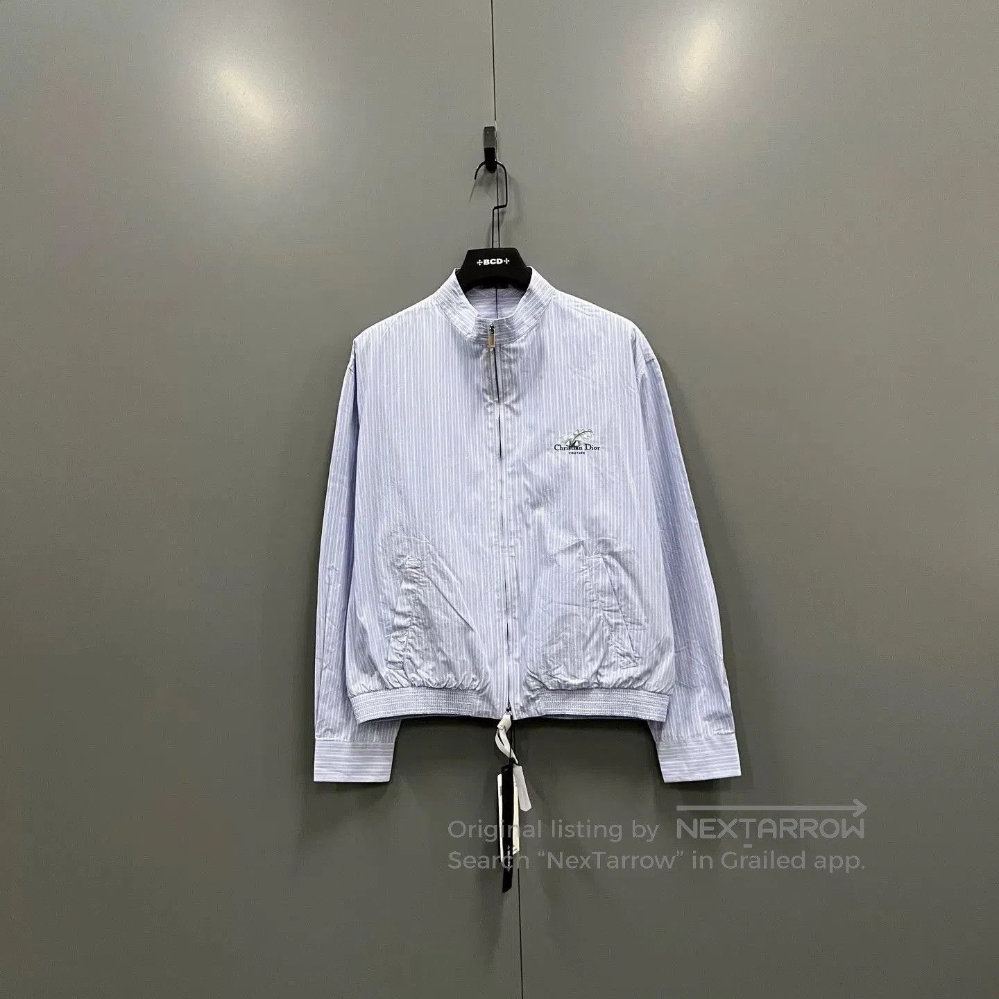 Dior Dior Striped Embroidered Lily Logo Jacket. Size XL / US 12-14 / IT 48-50 - 1 Thumbnail