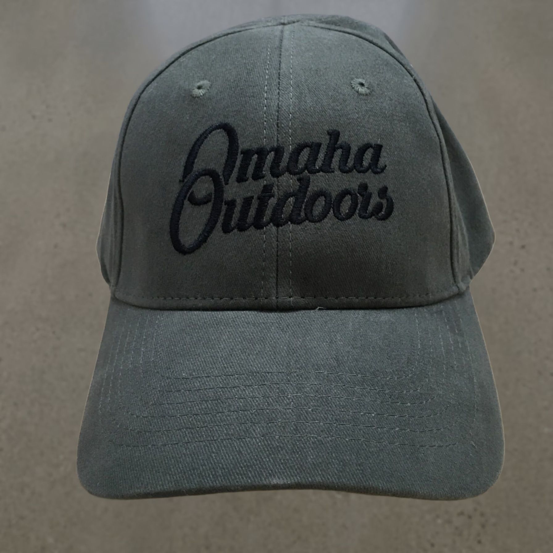 Vintage Mountain Lake Omaha Outdoors Baseball Cap Mens Green One Size Embroidered Logo Size ONE SIZE - 1 Thumbnail