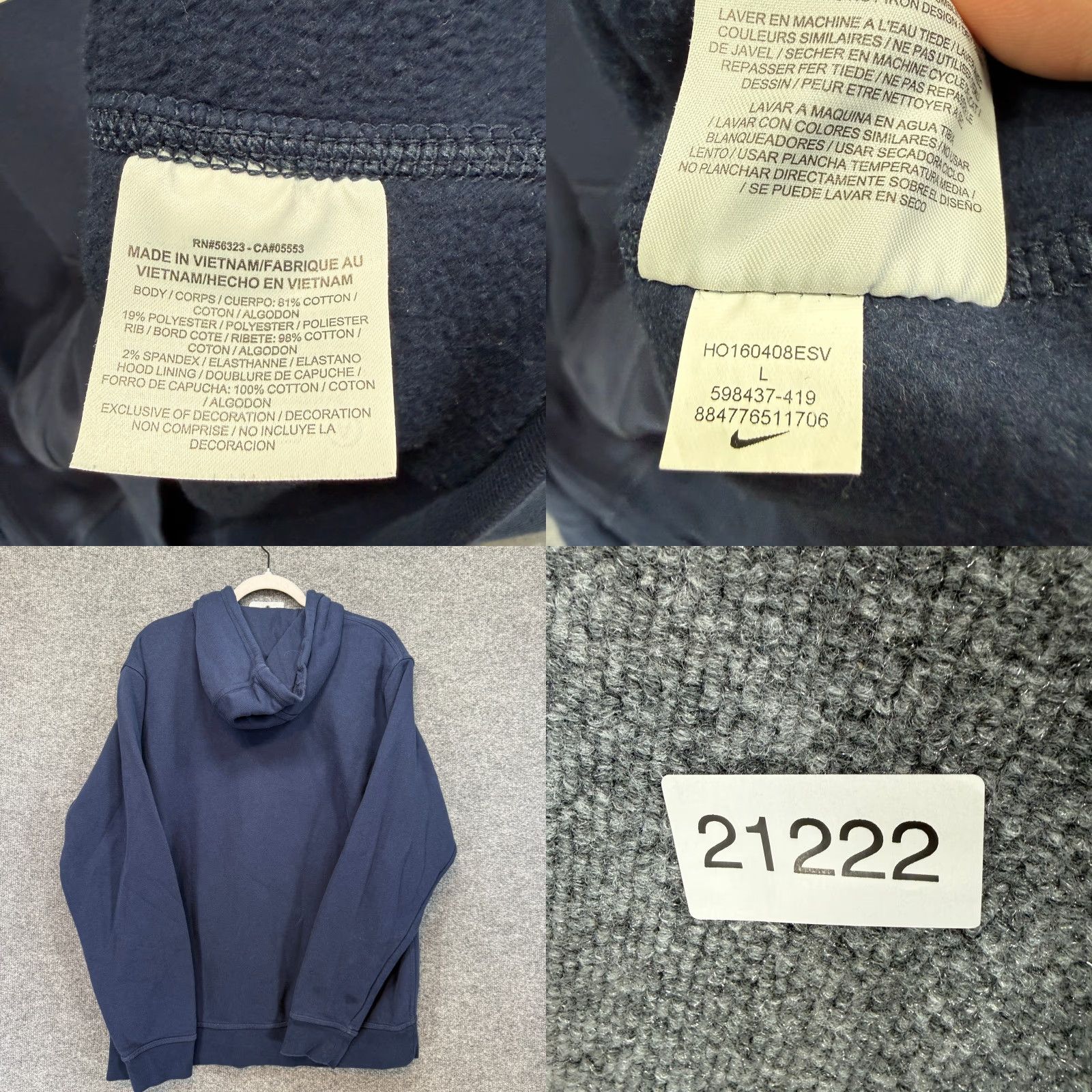 Nike Nike Hoodie Mens L Blue Soccer Graphic Pullover Sweatshirt Center Swoosh Size US L / EU 52-54 / 3 - 8 Thumbnail
