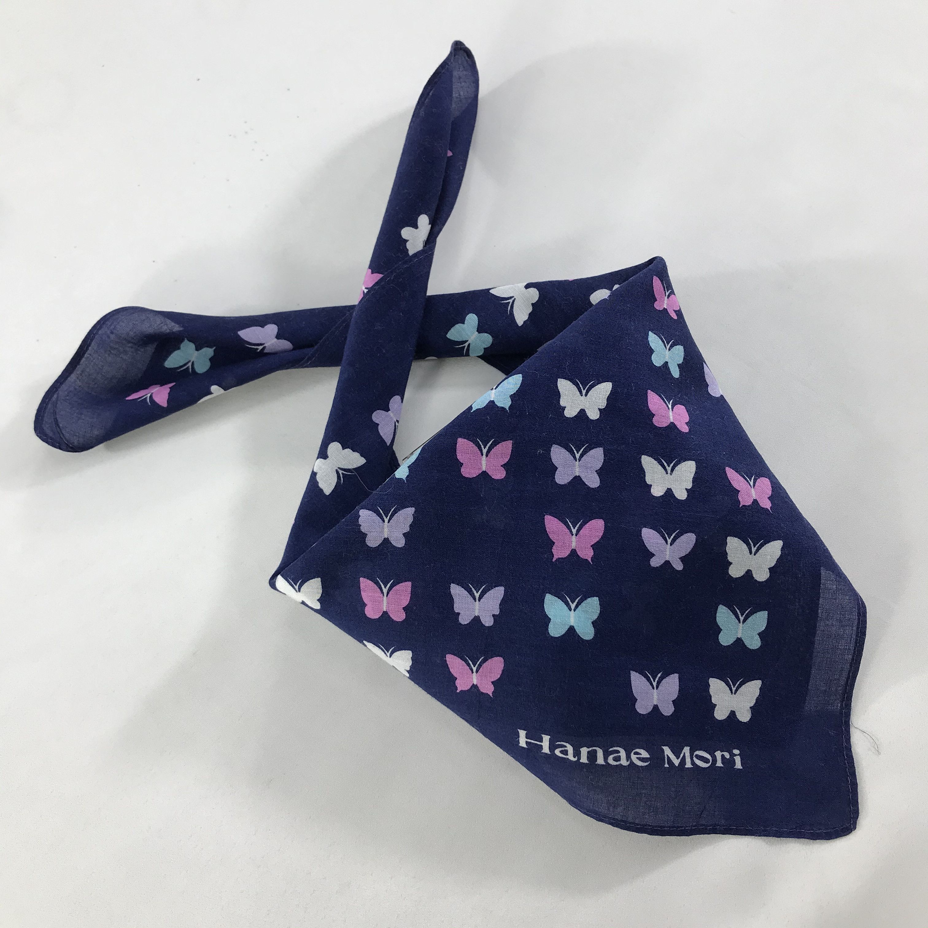 Hanae Mori × Vintage Hanae Mori Bandana / Handkerchief / Neckerchief - S1478 Size ONE SIZE - 4 Thumbnail