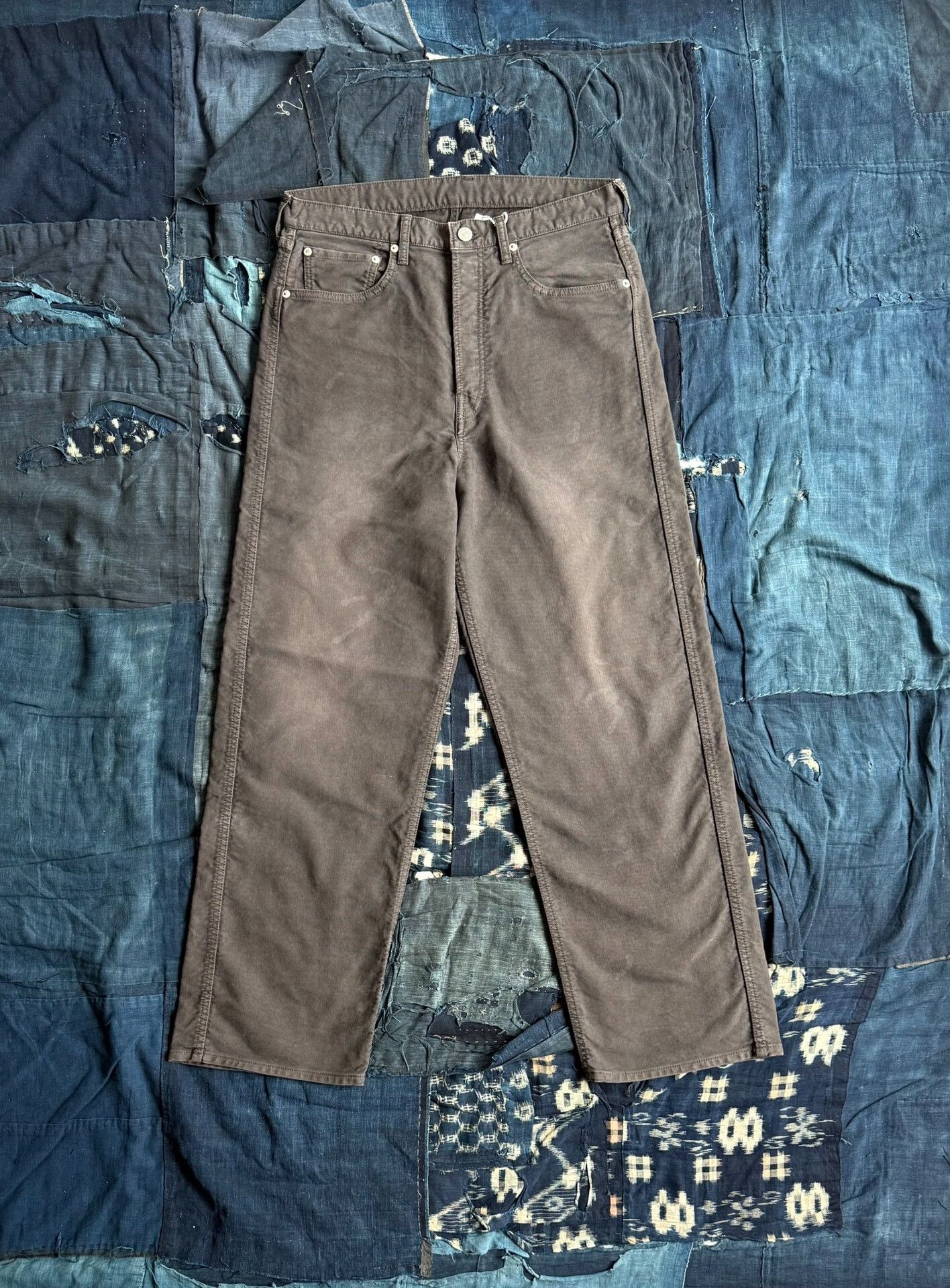 Visvim visvim fluxus black wide corduroy pants Size US 31 - 1 Thumbnail