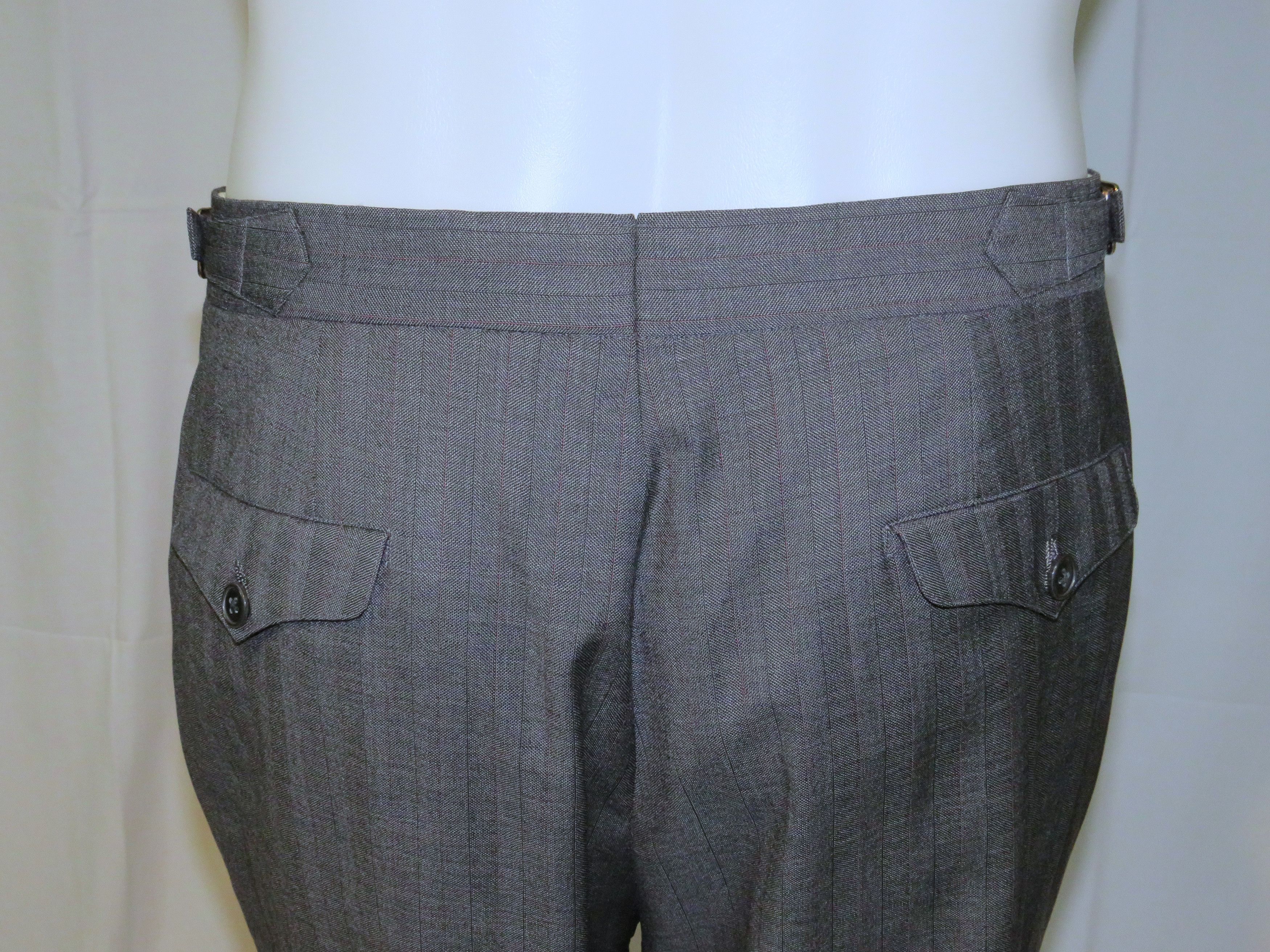 Other Sam Leung New York Gray Stripe Three Roll Two Suit 38S Size 38S - 17 Thumbnail