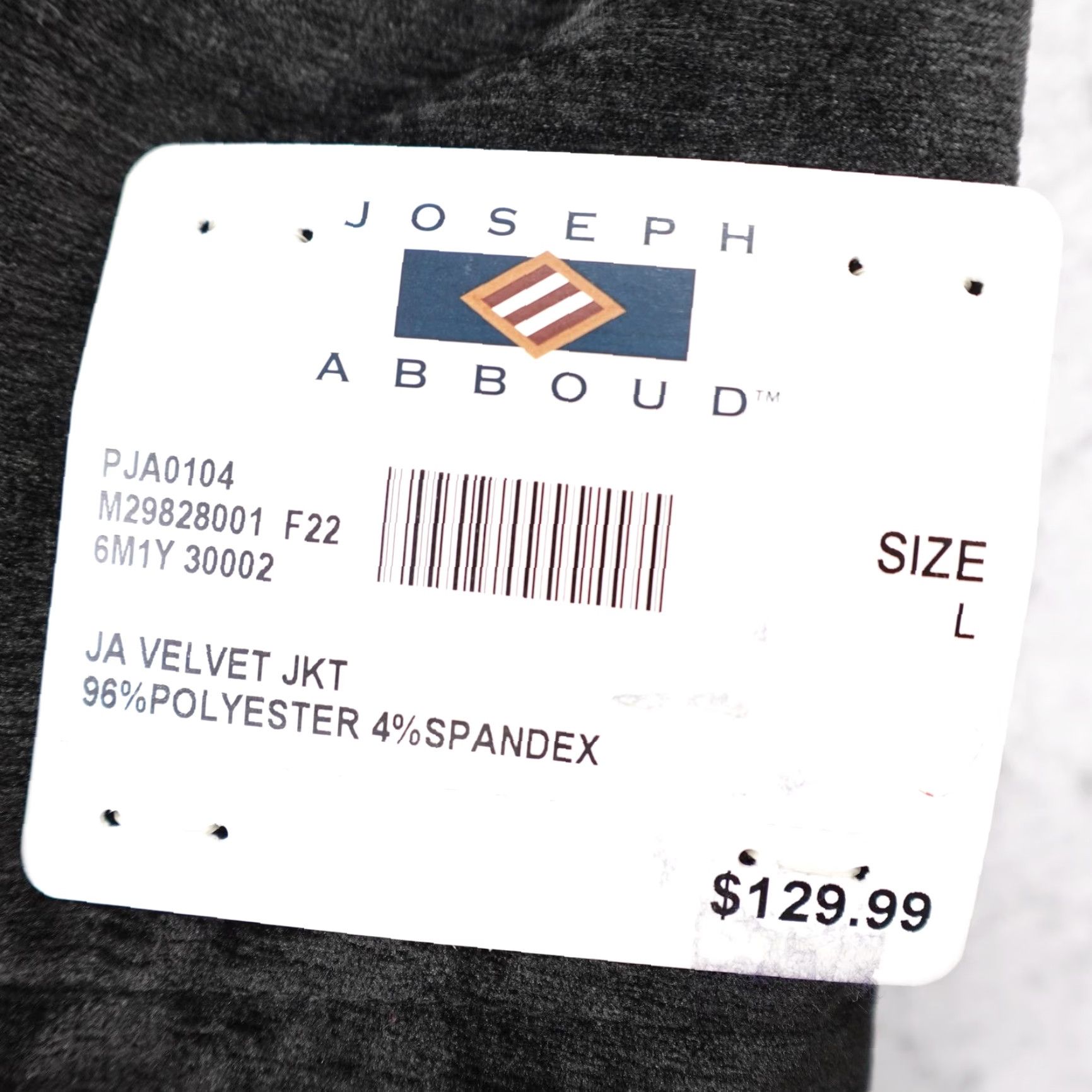 Joseph Abboud Joseph Abboud Blazer Mens Large Black Velvet Two Button Sport Coat NEW Size 42R - 4 Thumbnail
