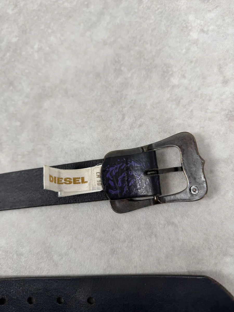 Diesel Diesel Black Embroidered Purple & Pink Pattern Belt Size ONE SIZE - 7 Thumbnail