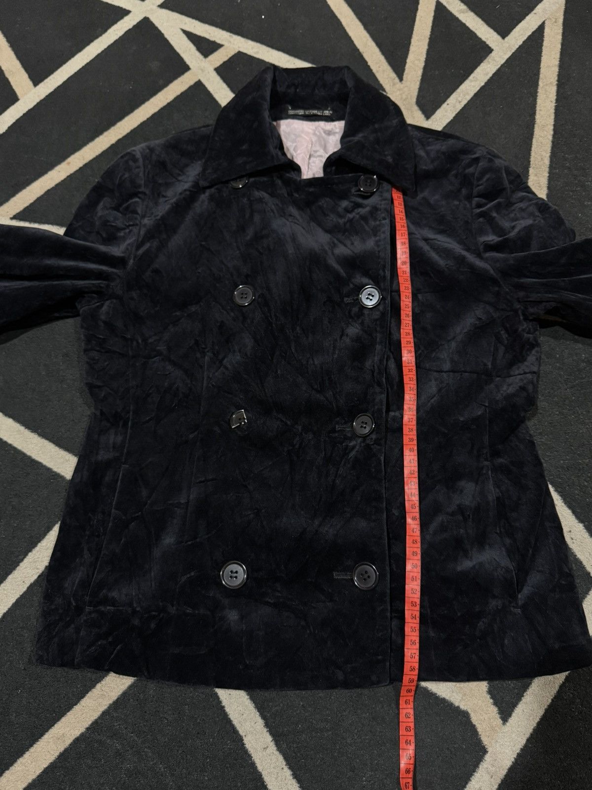 Yohji Yamamoto Yohji Yamamoto Double Breast Peacoat Velvet Jacket Size M / US 6-8 / IT 42-44 - 8 Thumbnail
