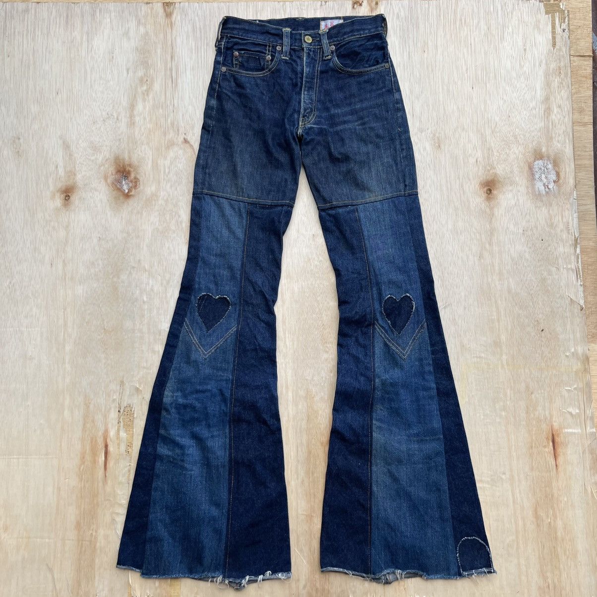 Tornado Mart VINTAGE 70s BIGSTONE GENUINE INDIGO DENIM USA BELL BOTTOM Size 27" / US 4 / IT 40 - 1 Thumbnail