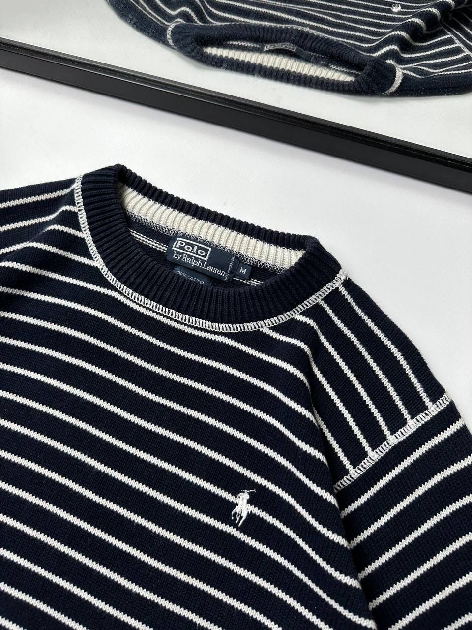 Polo Ralph Lauren Vintage 00s Polo Ralph Lauren Striped Cotton Sweater Size M / US 6-8 / IT 42-44 - 4 Thumbnail