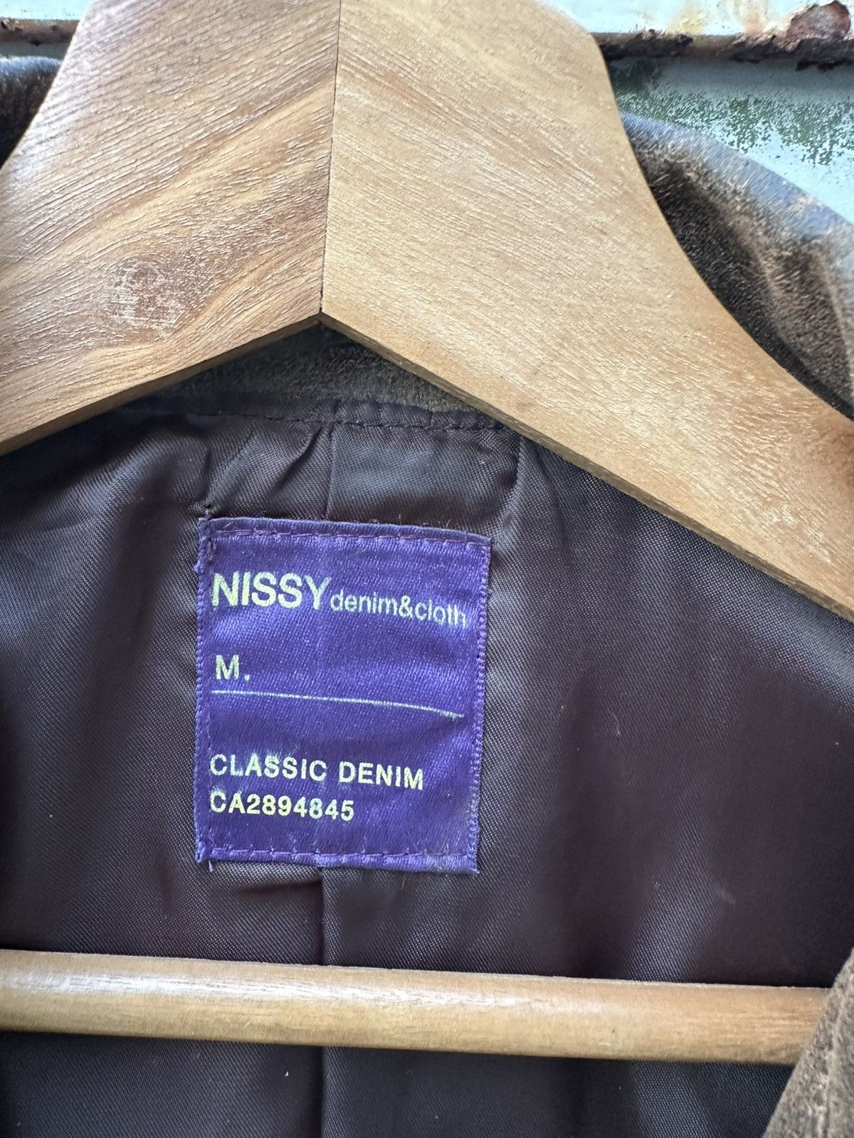 Vintage 👹Vintage Nissy Double Collar Brown Leather Jacket Size US M / EU 48-50 / 2 - 11 Thumbnail