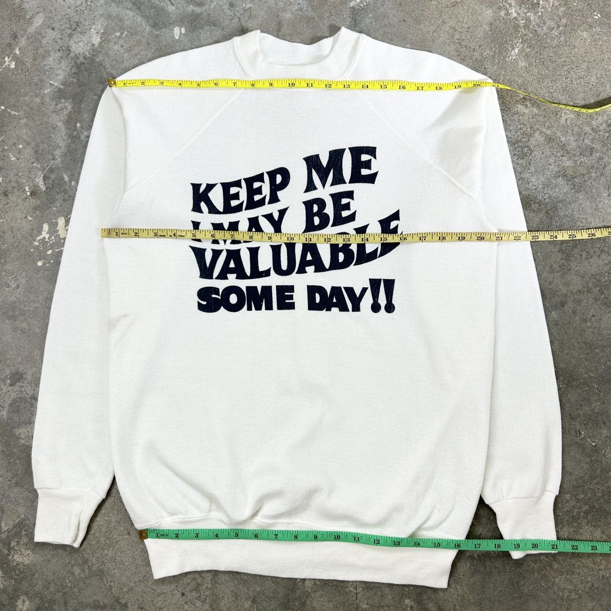 Vintage 1980s Wording Sweatshirt Size US L / EU 52-54 / 3 - 7 Thumbnail