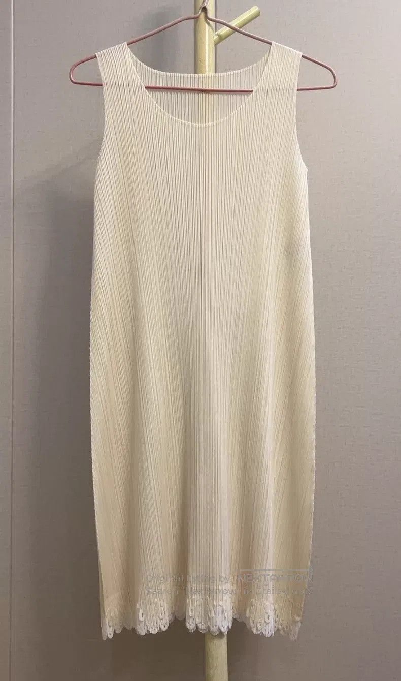 Issey Miyake Issey Miyake Off-white Dress Size L / US 10 / IT 46 - 1 Thumbnail