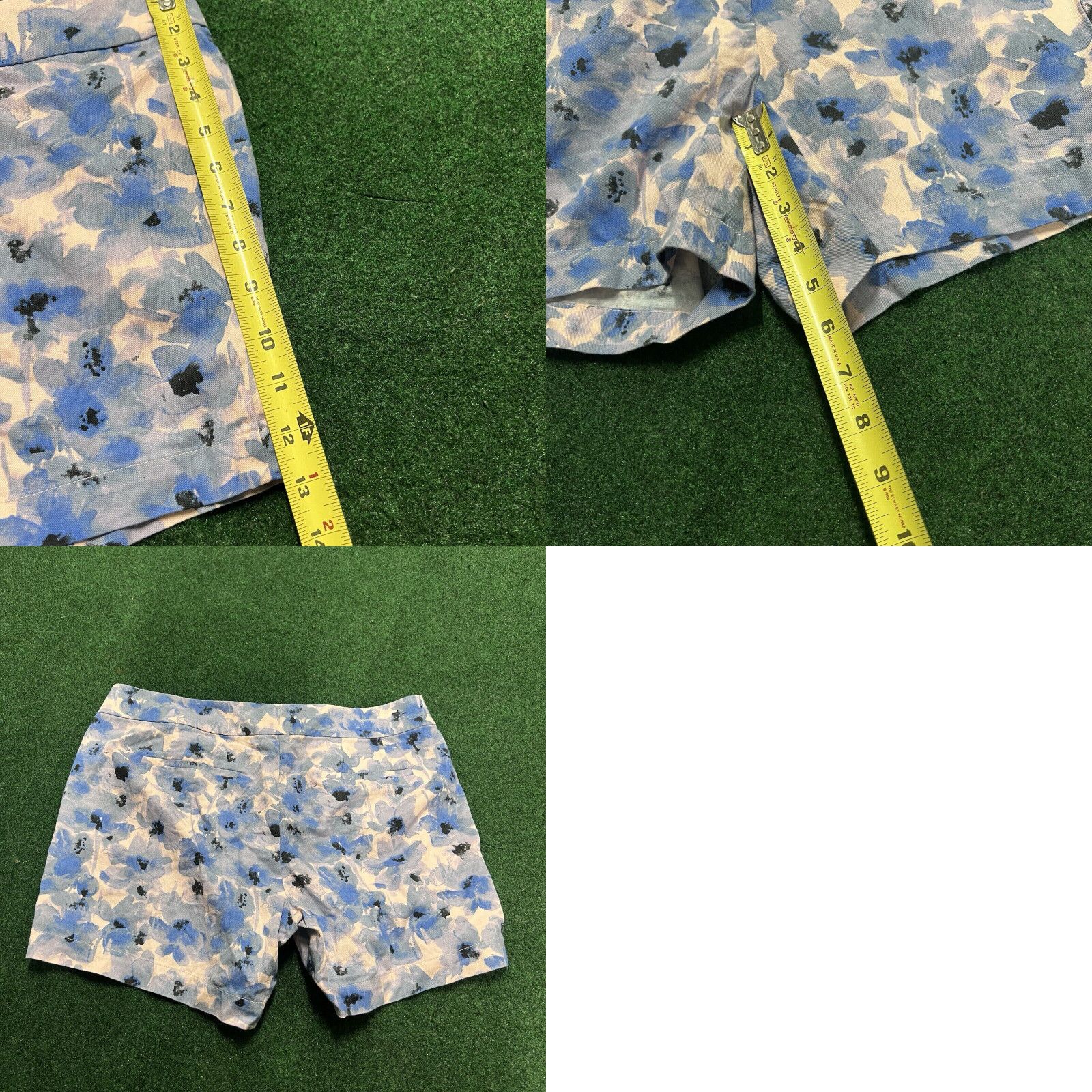 J.Crew J Crew Women's Sz 6 Stretch Chino Shorts Blue Flowers Print Preppy Summer Size 28" / US 6 / IT 42 - 8 Thumbnail