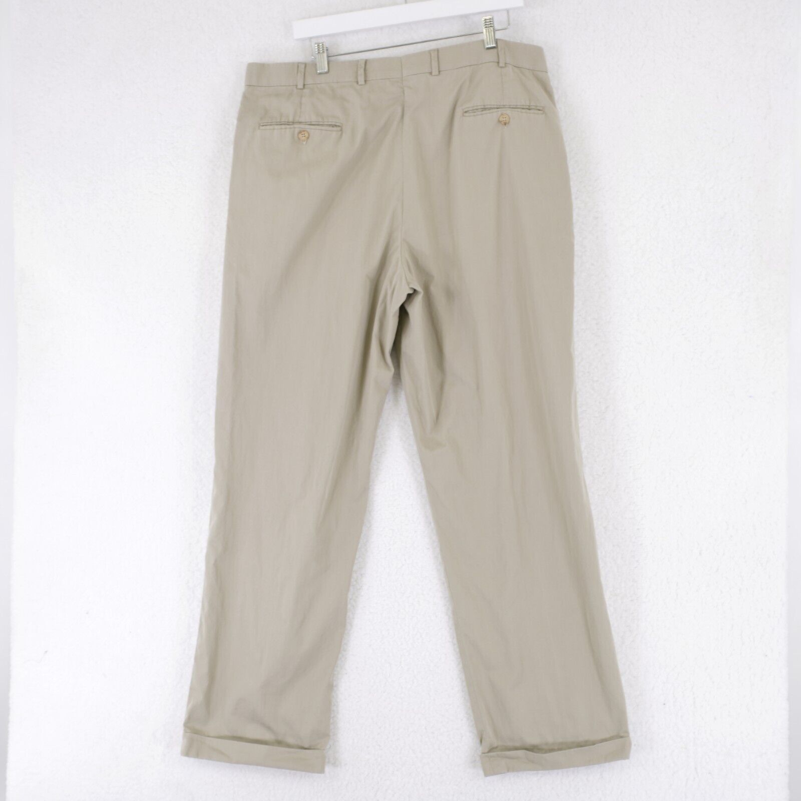 Brooks Brothers DAMAGED Brooks Brothers Cotton Beige Trousers Dress Pants 37 Size 36R - 5 Thumbnail