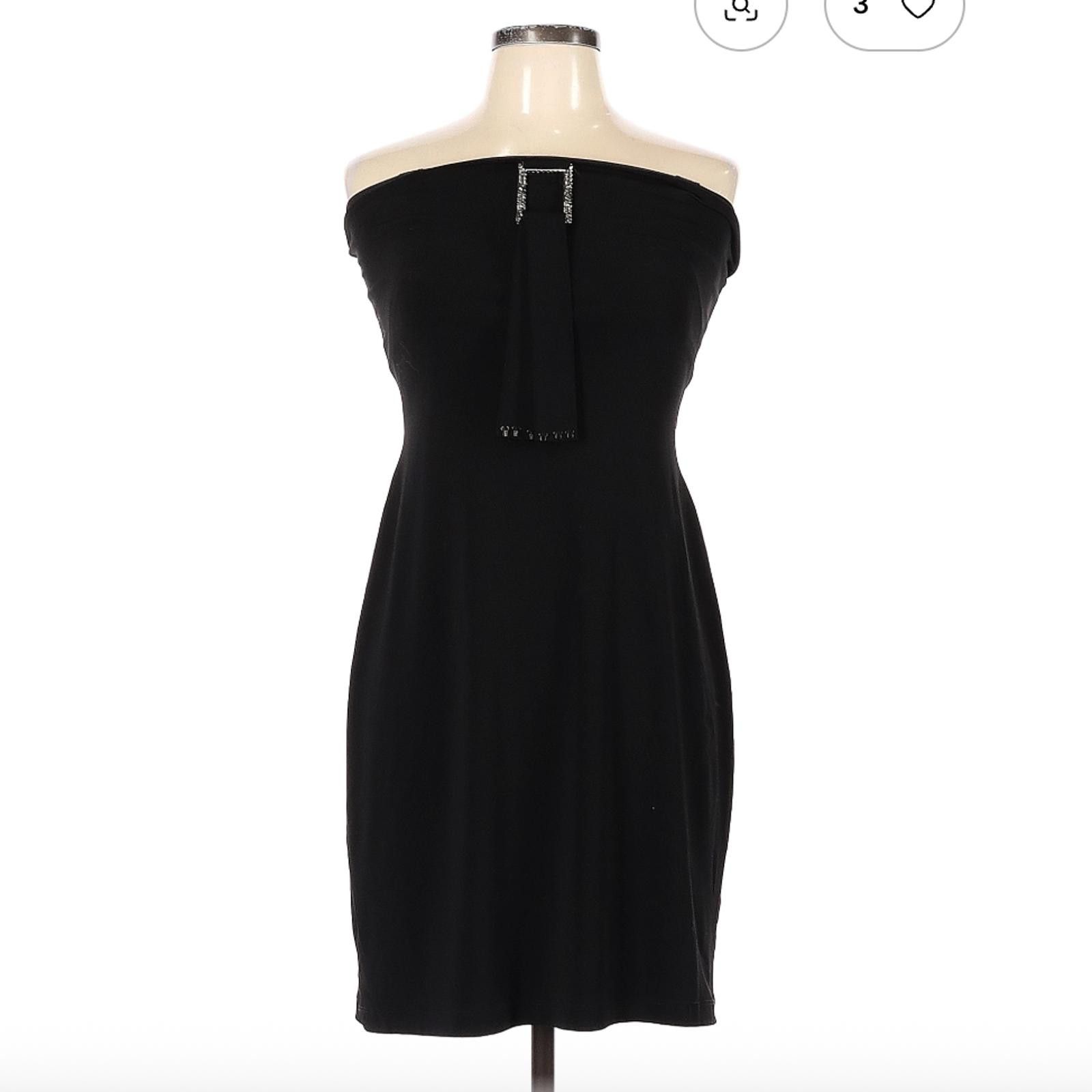 Other Cache Black Strapless Cocktail Dress Size 10 Size L / US 10 / IT 46 - 1 Thumbnail