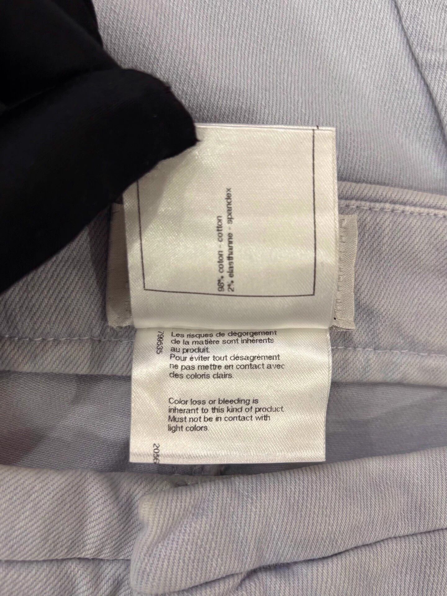 Chanel CHANEL women's light gray back white logo jeans 40 Size 28" / US 6 / IT 42 - 5 Thumbnail