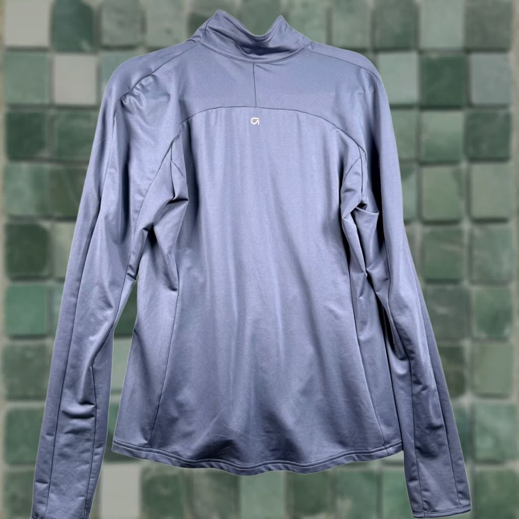 Vintage GapFit Seamed Train Jacket Blue Full Zip Thumbholes Sporty Large Workout Womens Size L / US 10 / IT 46 - 1 Thumbnail