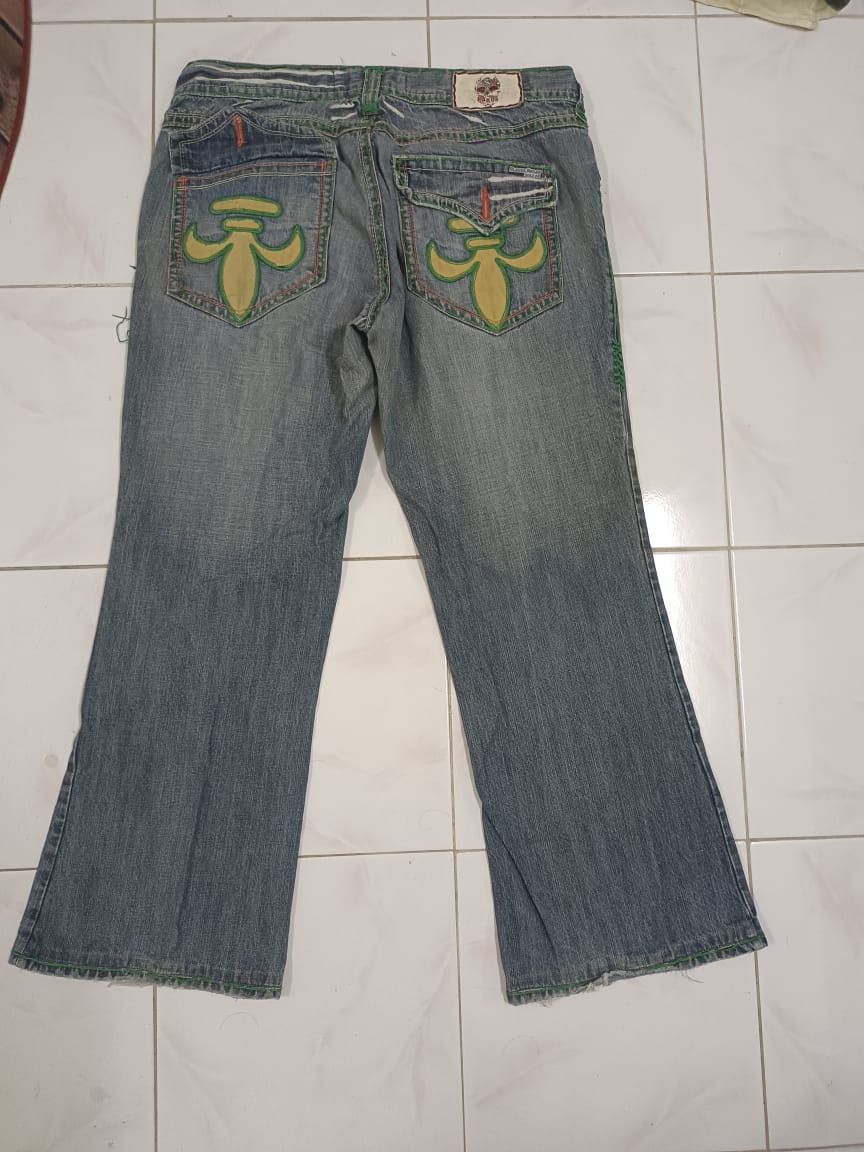 Designer × Vintage Rare Distressed Laguna Beach Skulls Jeans Flare Baggy Size US 30 / EU 46 - 1 Thumbnail