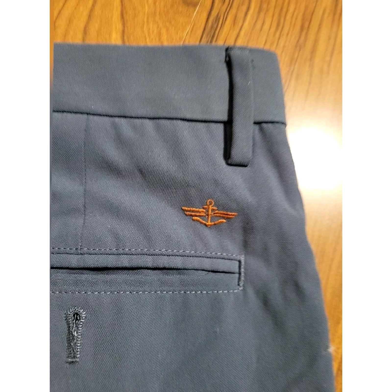 Dockers DOCKERS Flat Front Pants 34x32 Marine Blue Mens Regular Straight Zip Button Pockets Logo Khakis Golf Collection Size US 34 / EU 50 - 5 Thumbnail