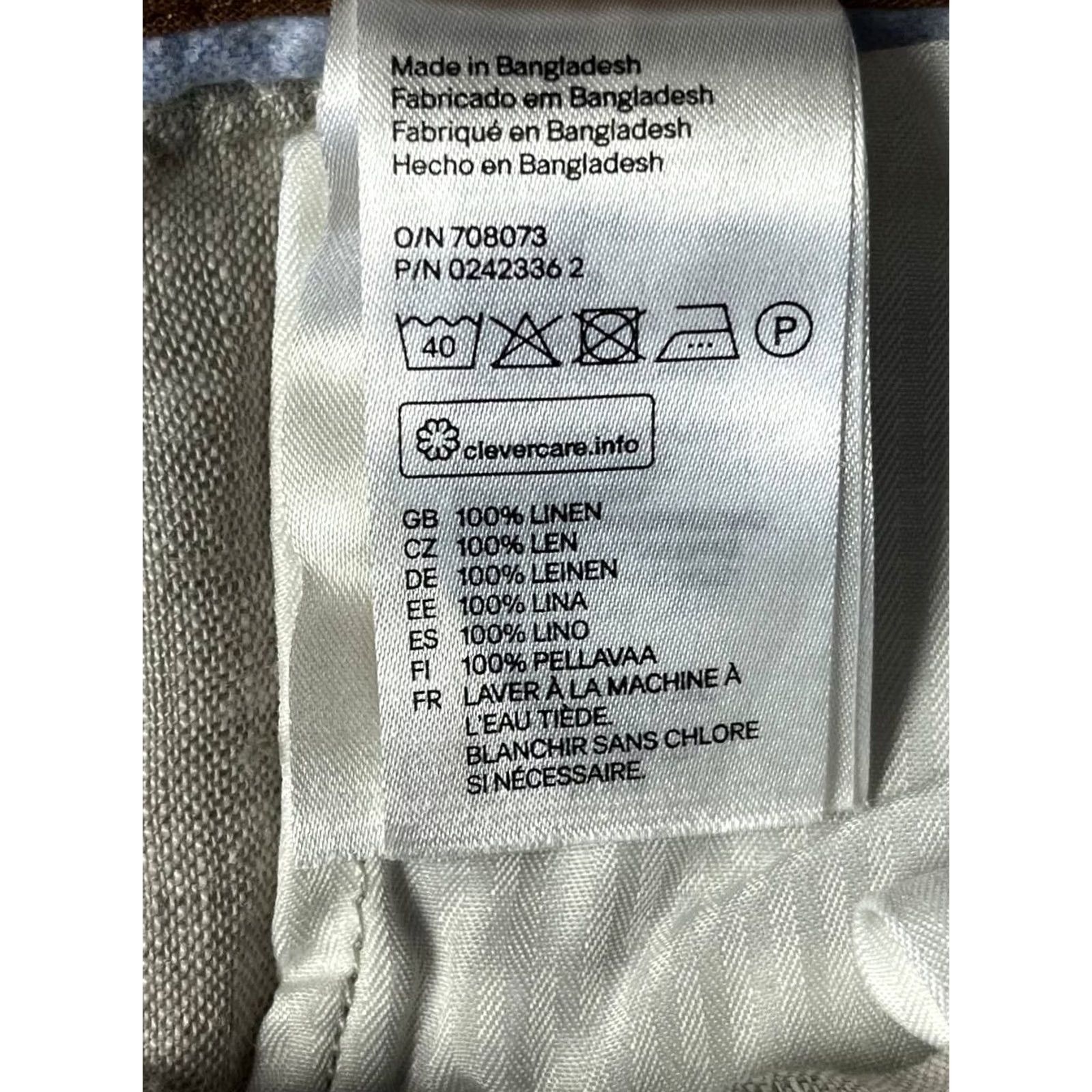 H&M H&M Men Slim Fit 38R Linen Pants Khakis Gray 31in Inseam Size Regular Vintage No Mens Size US 38 / EU 54 - 7 Thumbnail