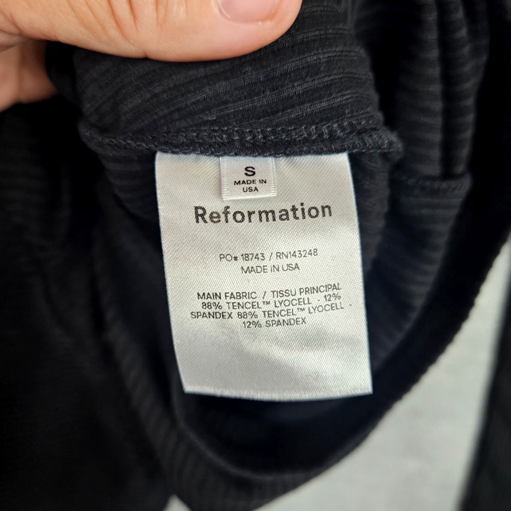Reformation Reformation Jeans Jumpsuit Women's Black Ribbed Long Sleeve Size S Size S / US 4 / IT 40 - 7 Thumbnail