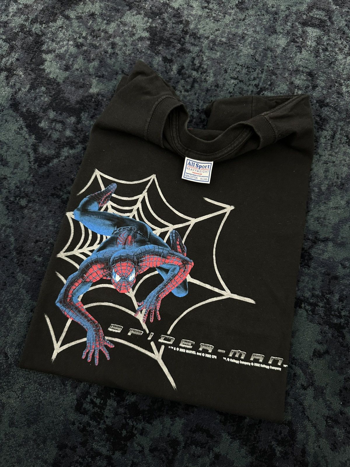 Vintage Vintage 2002 Marvel Spider-Man Movie Tee – AllSport Tag Size US XL / EU 56 / 4 - 6 Thumbnail