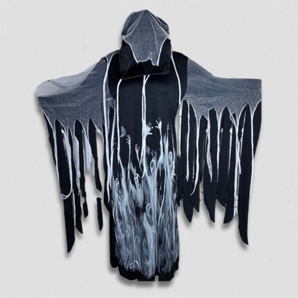 Vintage Spirit Ghoul Soul Eater Halloween Costume Black/Grey/White S Size S / US 4 / IT 40 - 2 Thumbnail