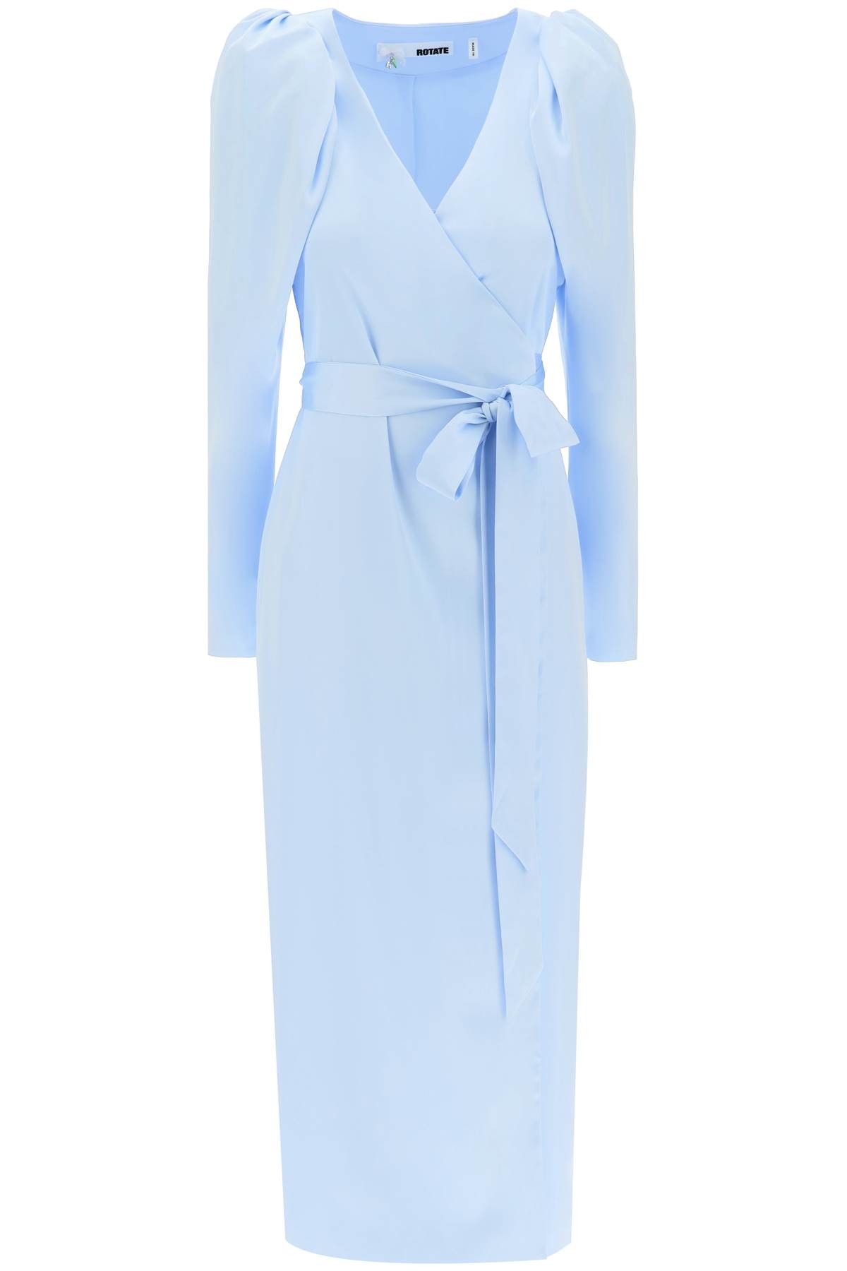 ROTATE ROTATE Satin Wrap Midi Dress With A Crossover Size XS / US 0-2 / IT 36-38 - 1 Thumbnail