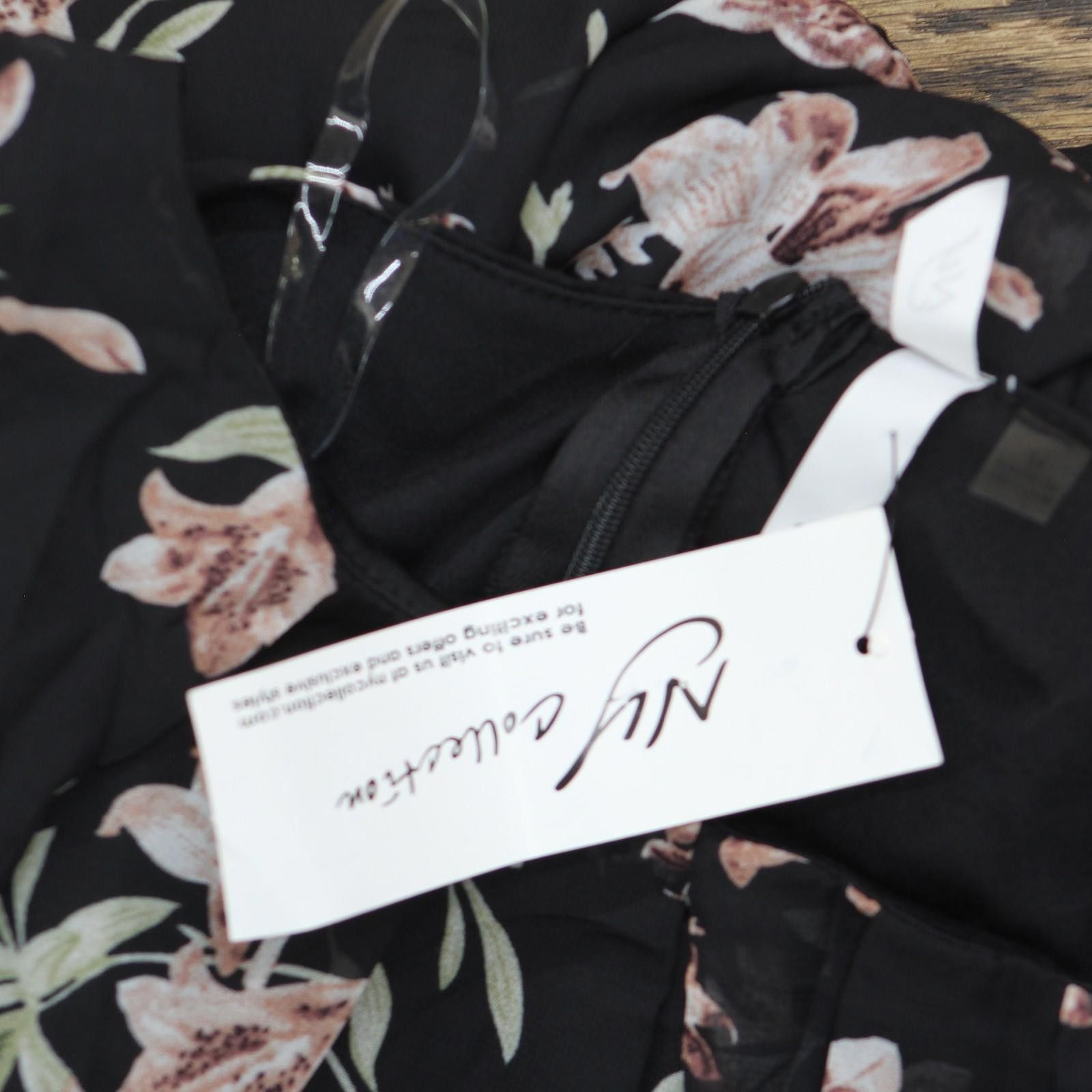 Other Nwt Ny Collection Womens Maxi Dress Mccd3995 Black / Pink M Size M / US 6-8 / IT 42-44 - 3 Thumbnail